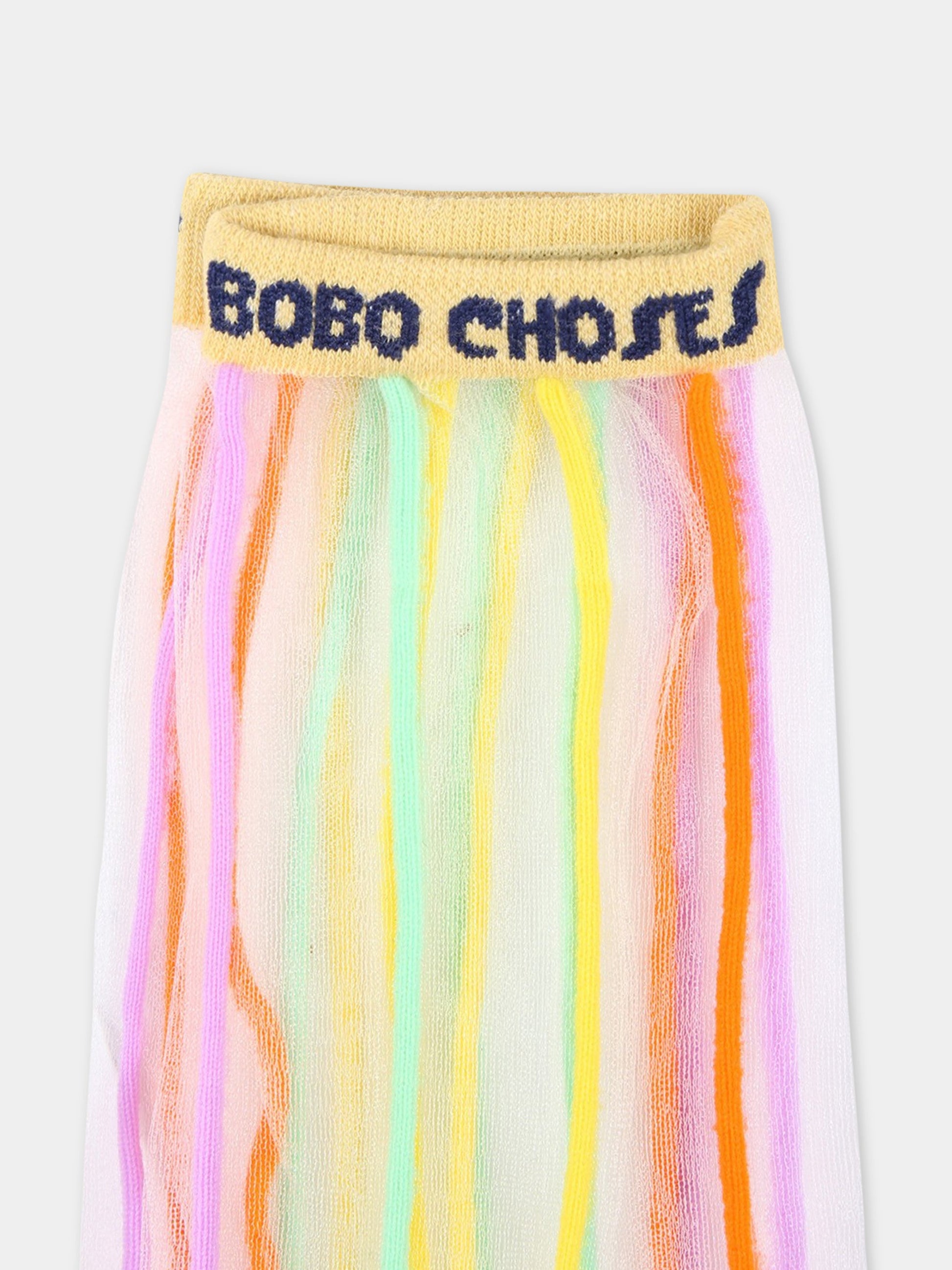 Calze multicolor per bambina con logo,Bobo Choses,123AI018