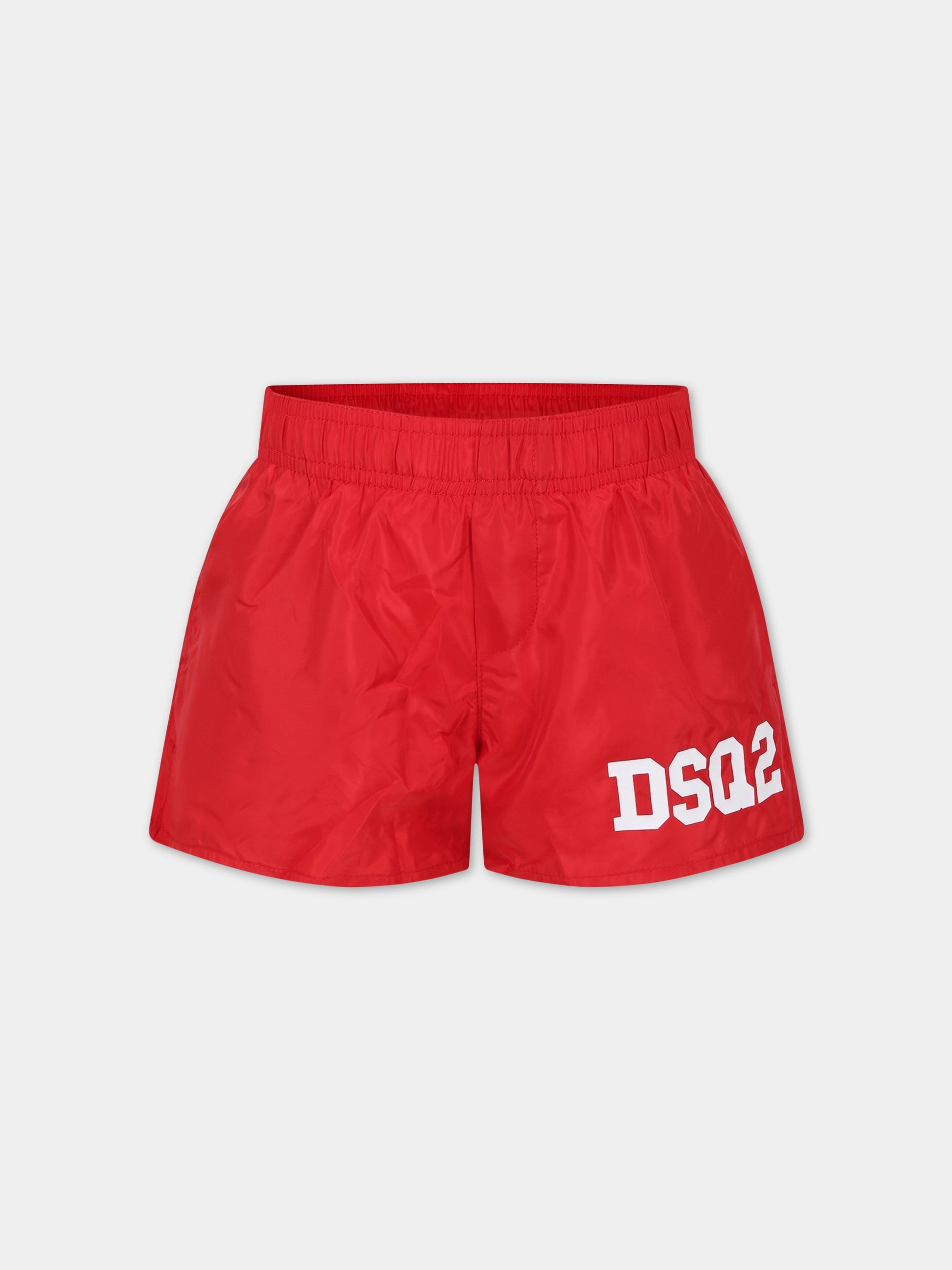 Boxer-mare rossi per bambino con logo,Dsquared2,DQ1642 D00QK DQ405