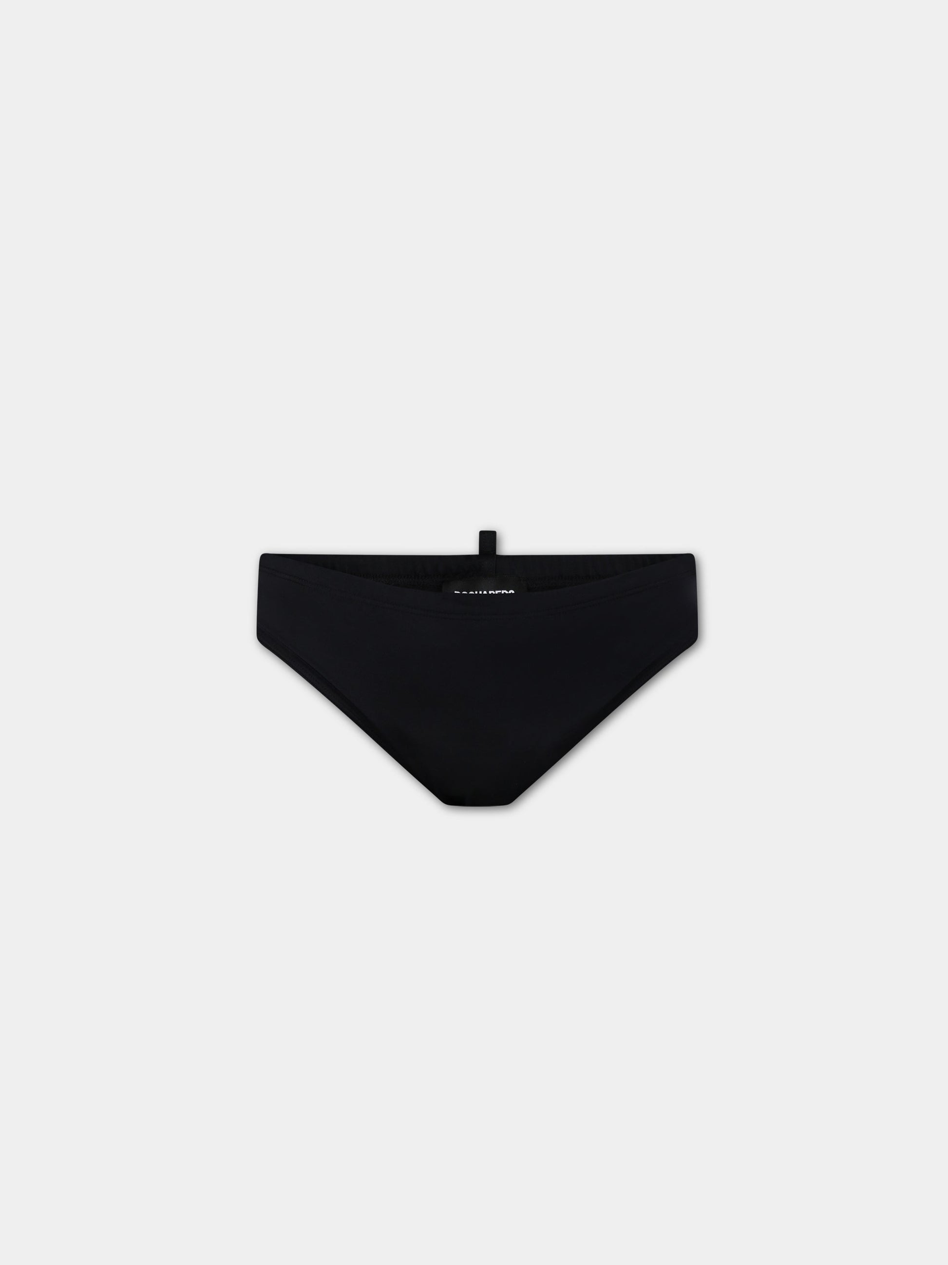 Slip-mare nero per bambino con logo,Dsquared2,DQ1686 D000V DQ900