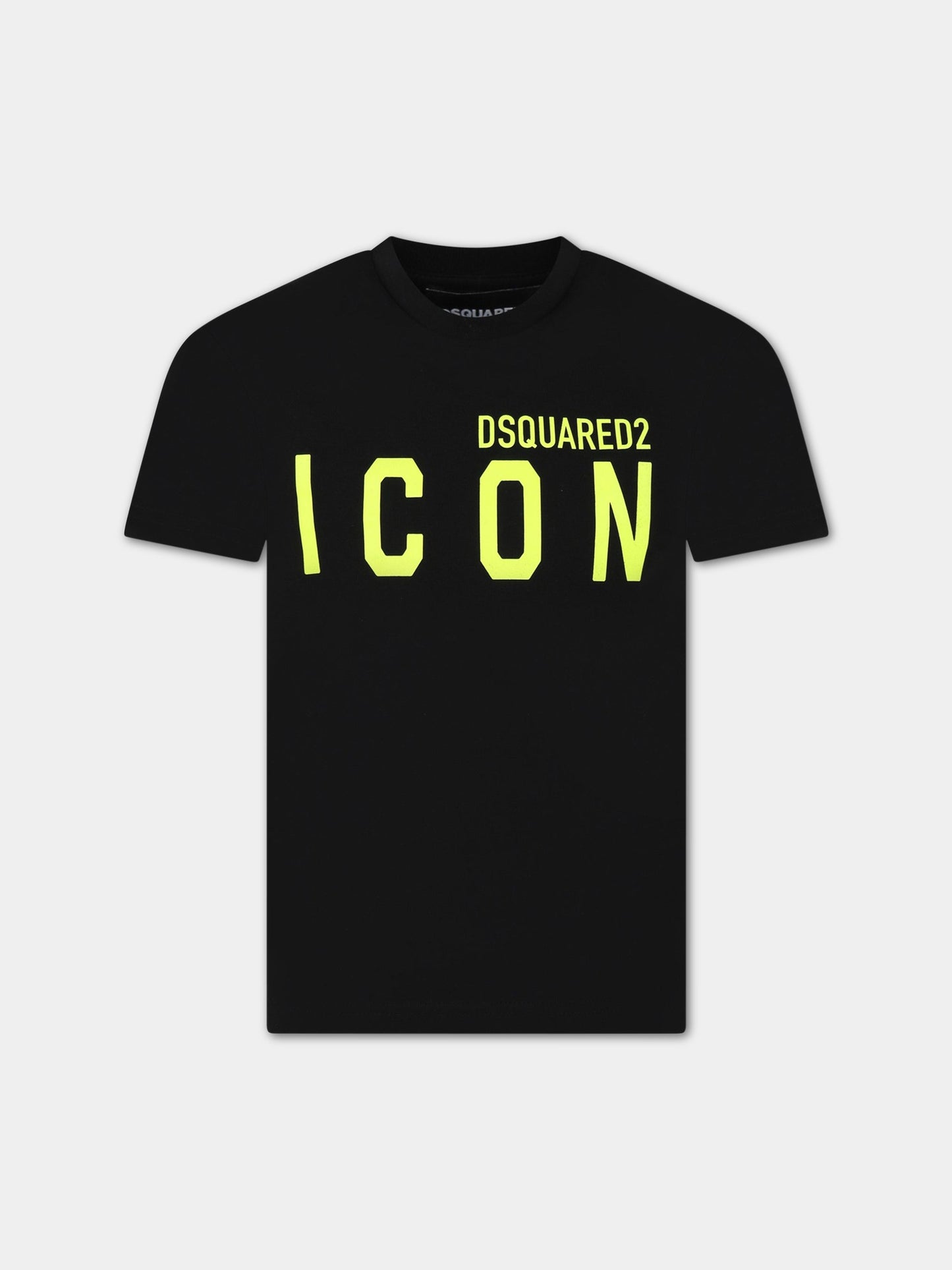 T-shirt nera per bambino con logo,Dsquared2,DQ1697 D00MM DQ90K