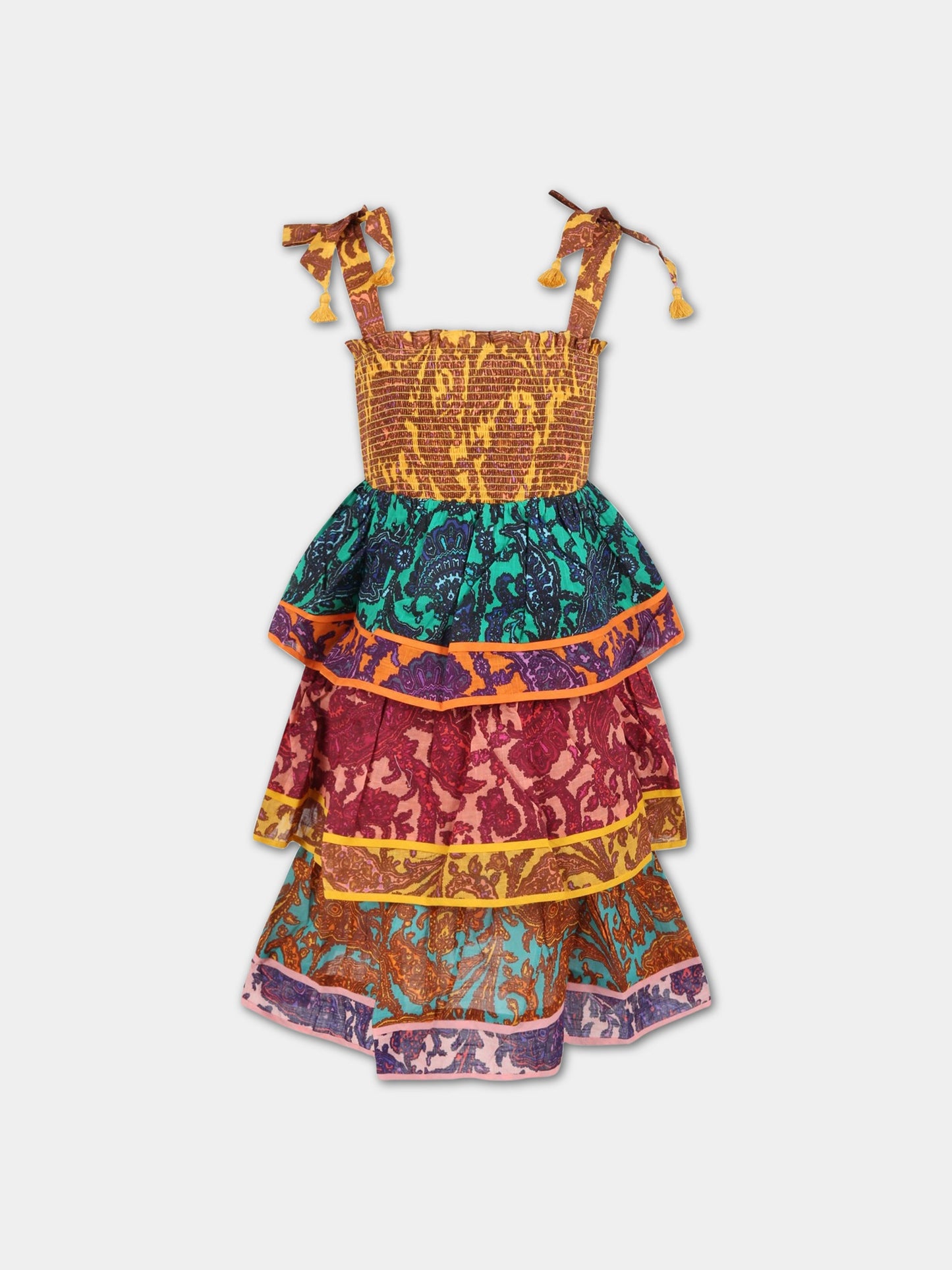 Vestito multicolor per bambina con stampa colorta,Zimmermann,3089DTIG SPP