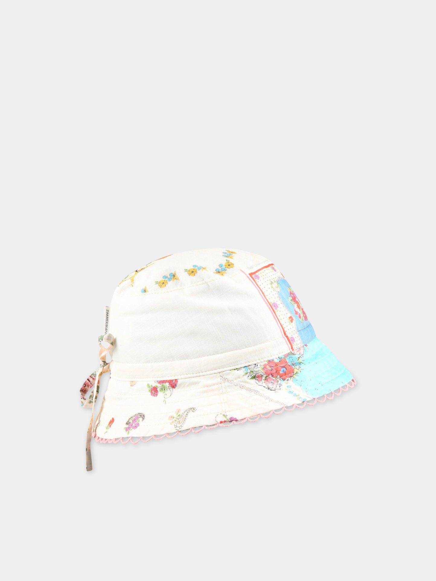 Cloche multicolor per bambina con stampa floreale,Zimmermann,1887RS23 PPAF