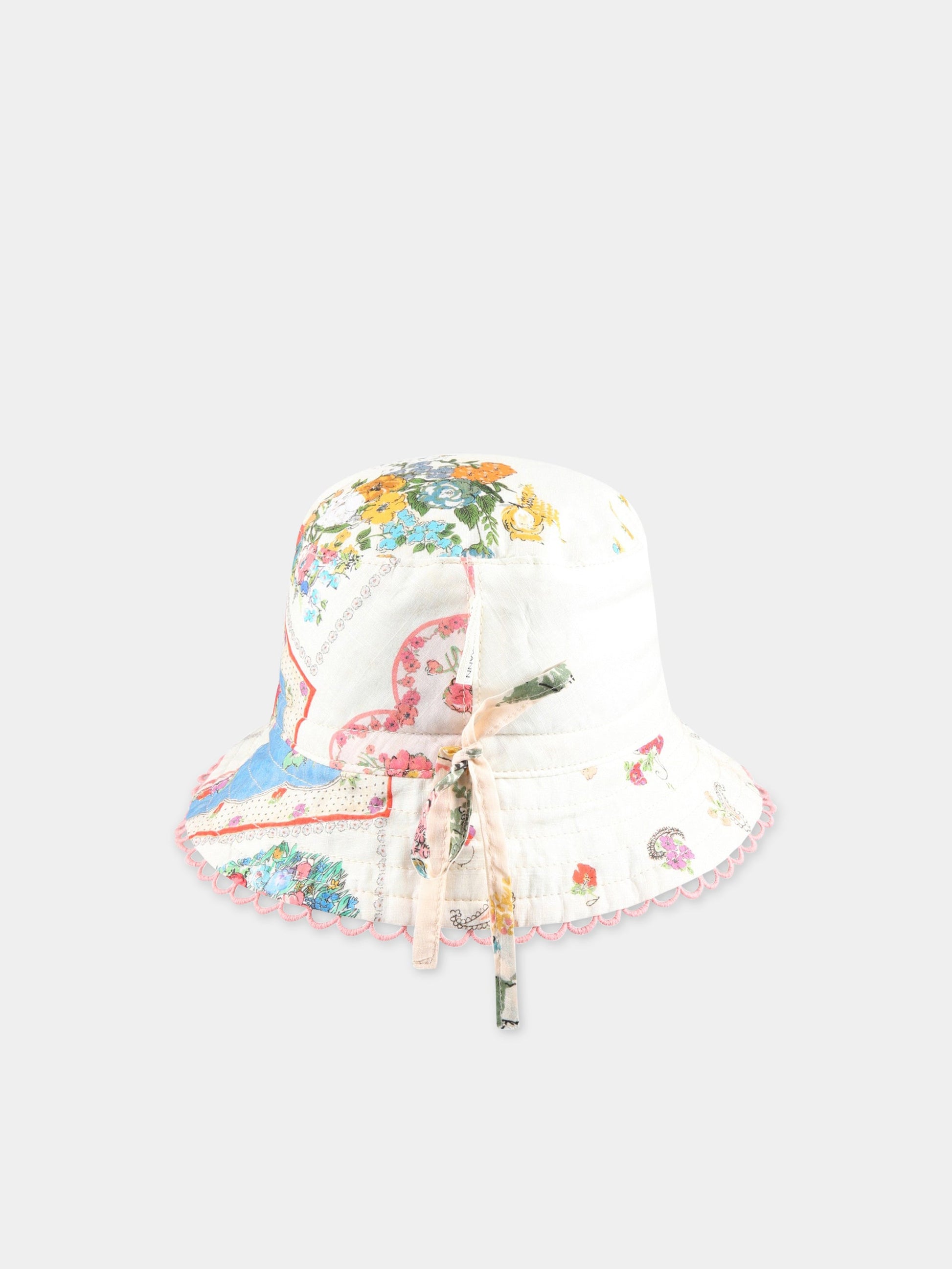 Cloche multicolor per bambina con stampa floreale,Zimmermann,1887RS23 PPAF