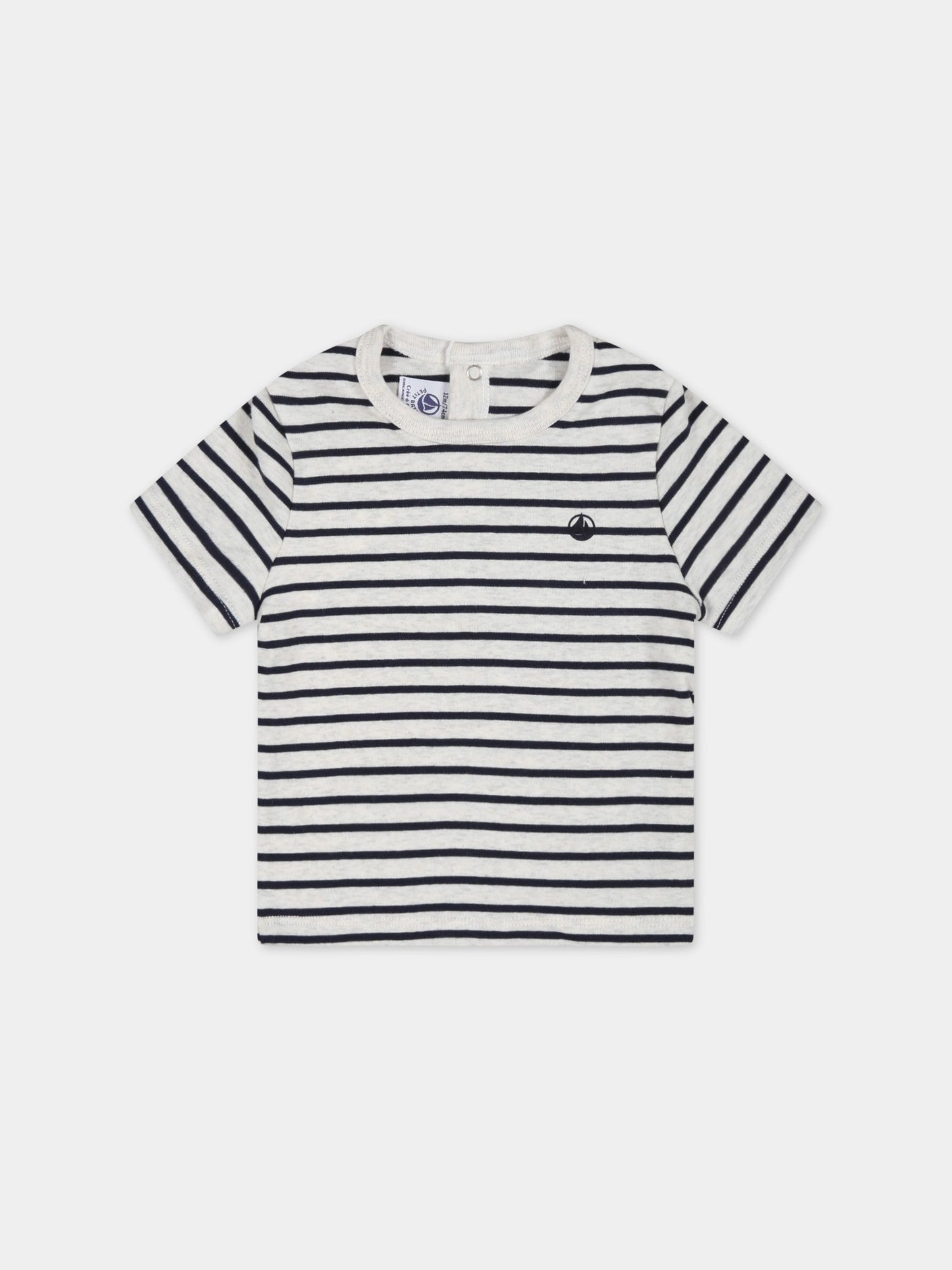 T-shirt multicolor per neonato con logo,Petit Bateau,A076X MONTELIMAR/PEPS