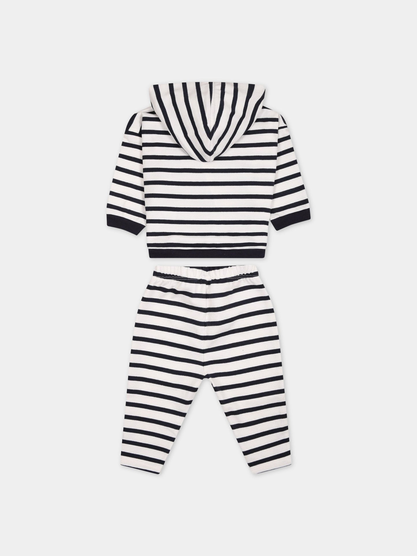 Completo multicolor per neonato con logo,Petit Bateau,A077U MARSHMALLOW/SMOKING