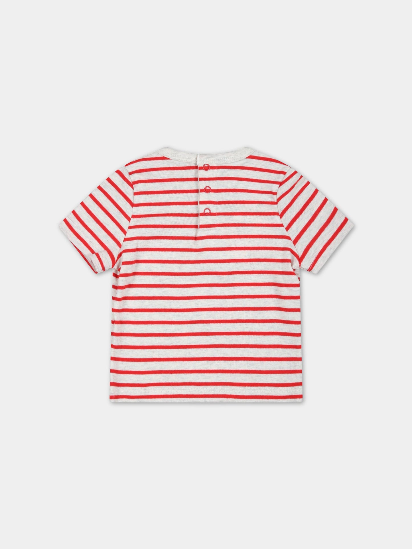 T-shirt multicolor per neonato con logo,Petit Bateau,A076X MONTELIMAR/SMOKING