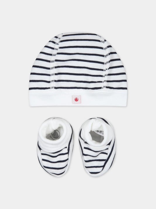 Set multicolor per neonato con patch logato,Petit Bateau,A06L3 VARIANTE 1