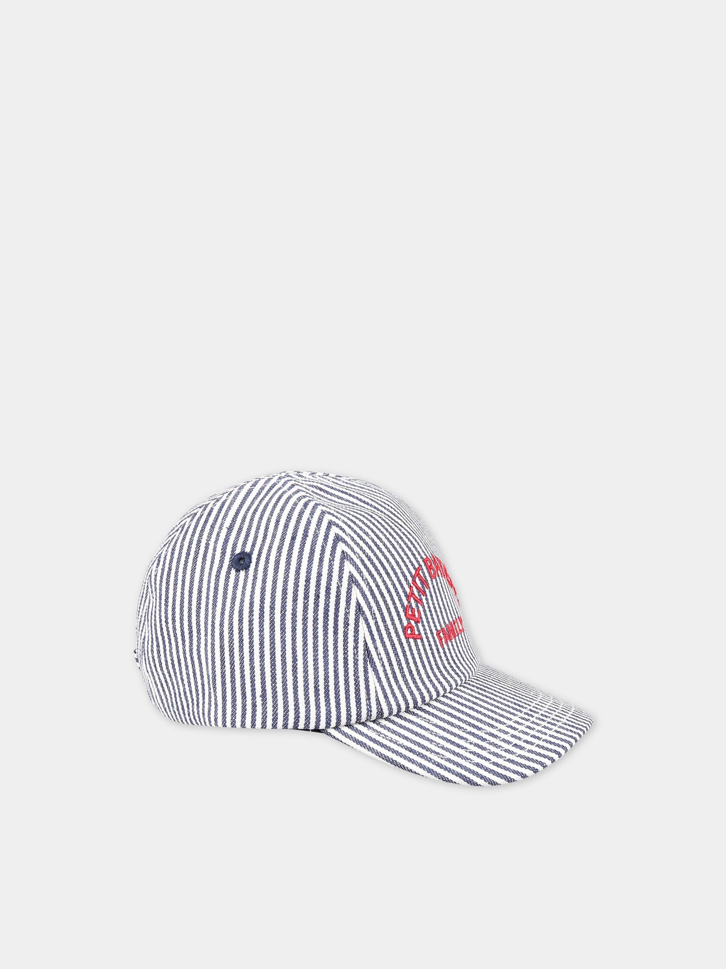 Cappello multicolor neonato con scritta  Petit Bateau family  ,Petit Bateau,A06QU MEDIEVAL/MARSHMALLOW