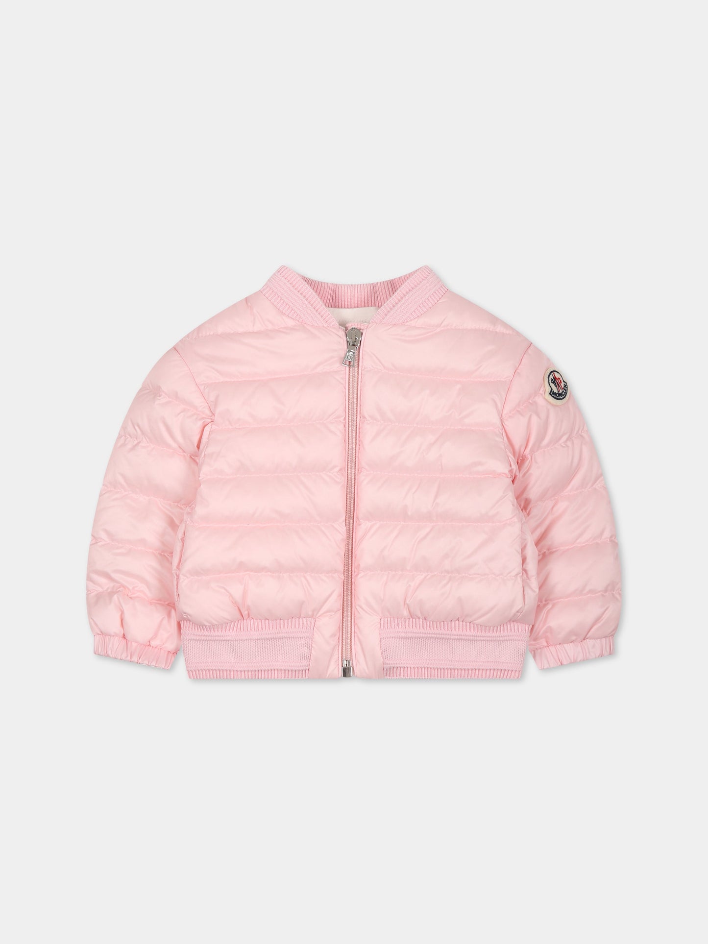 Piumino  Ter  rosa per neonata con logo,Moncler Kids,951 1A00020 595FE 506