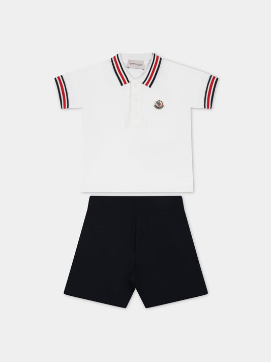 Completo multicolor per neonato con logo,Moncler Kids,951 8M00028 8496F 002
