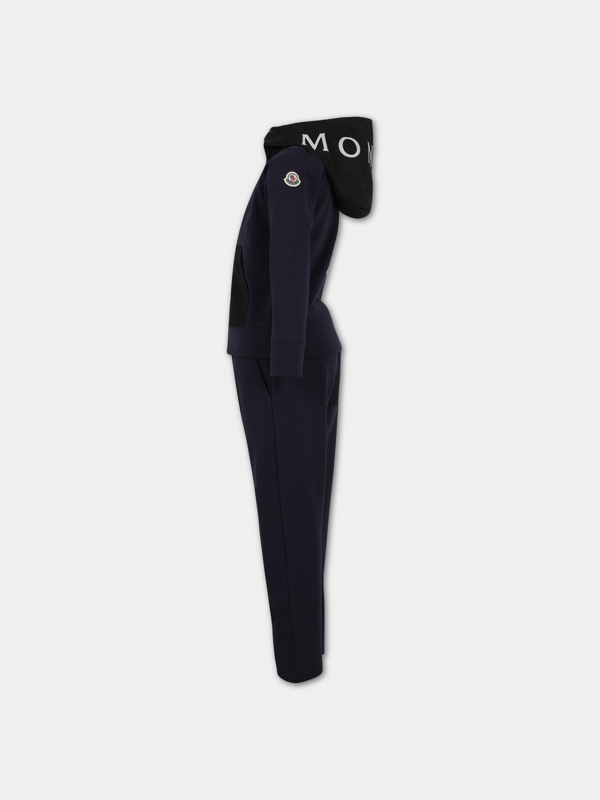 Completo blu per bambino con logo,Moncler Kids,954 8M00025 899Z5 778