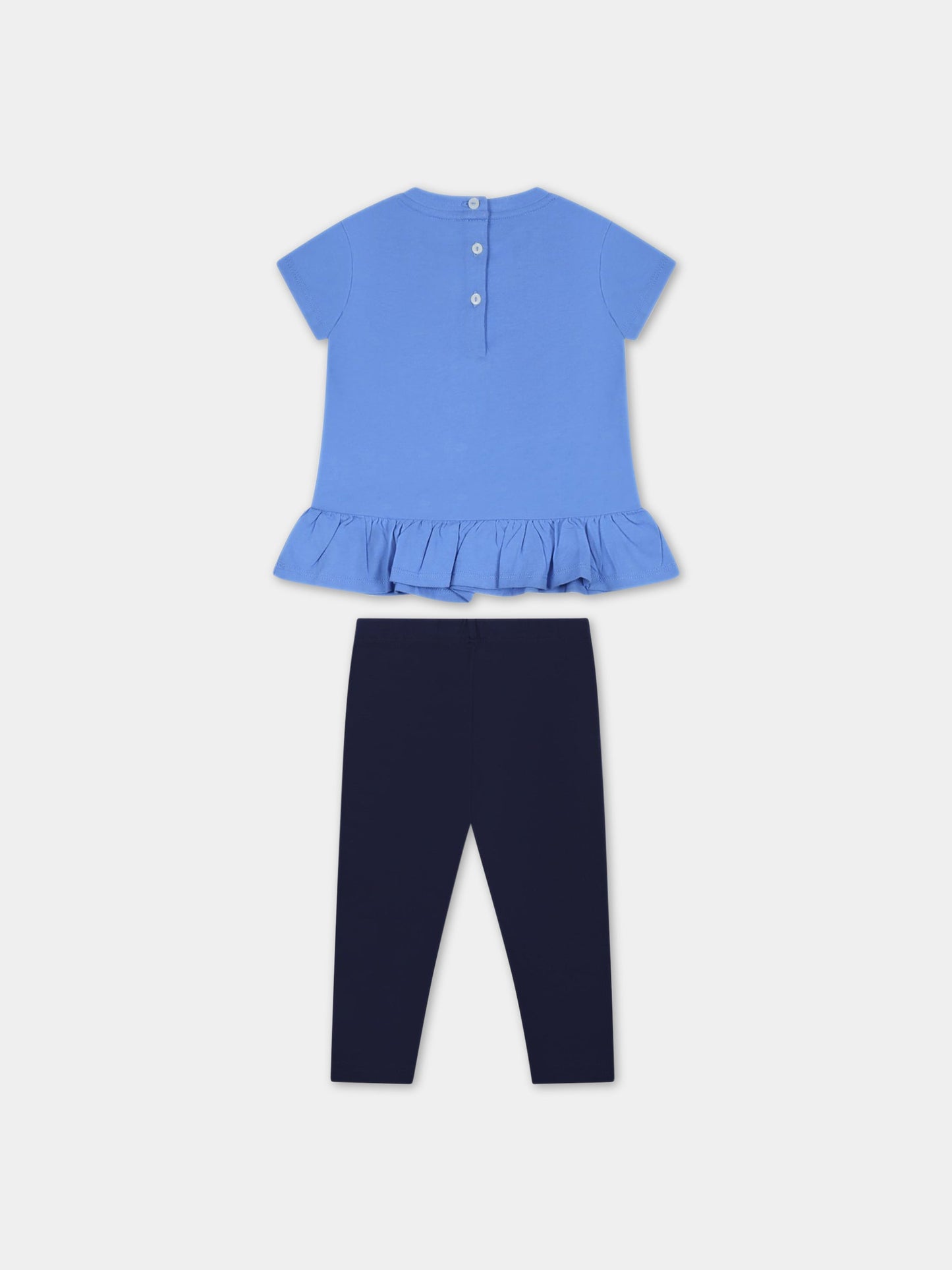 Completo multicolor per neonata con orso e logo,Ralph Lauren Kids,904084001