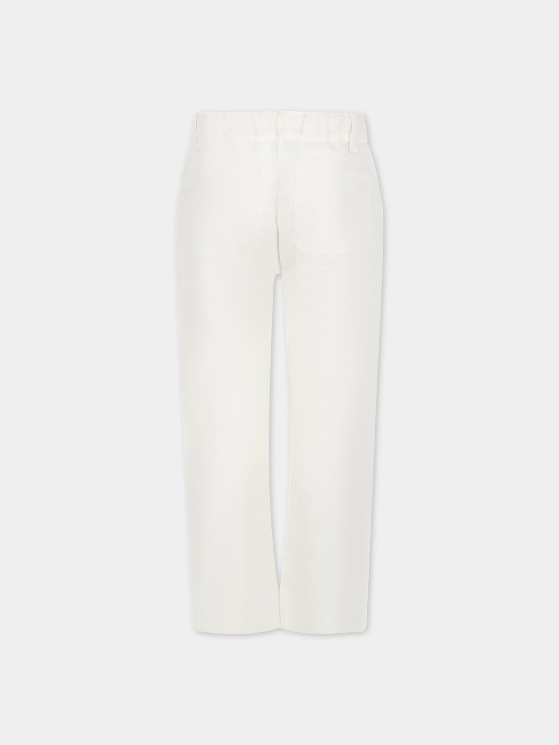 Pataloni avorio per bambino in lino,Zhoe & Tobiah,LIN5 1