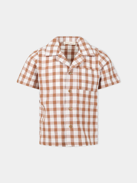 Camicia marrone per bambino,Zhoe & Tobiah,SEQ4 116