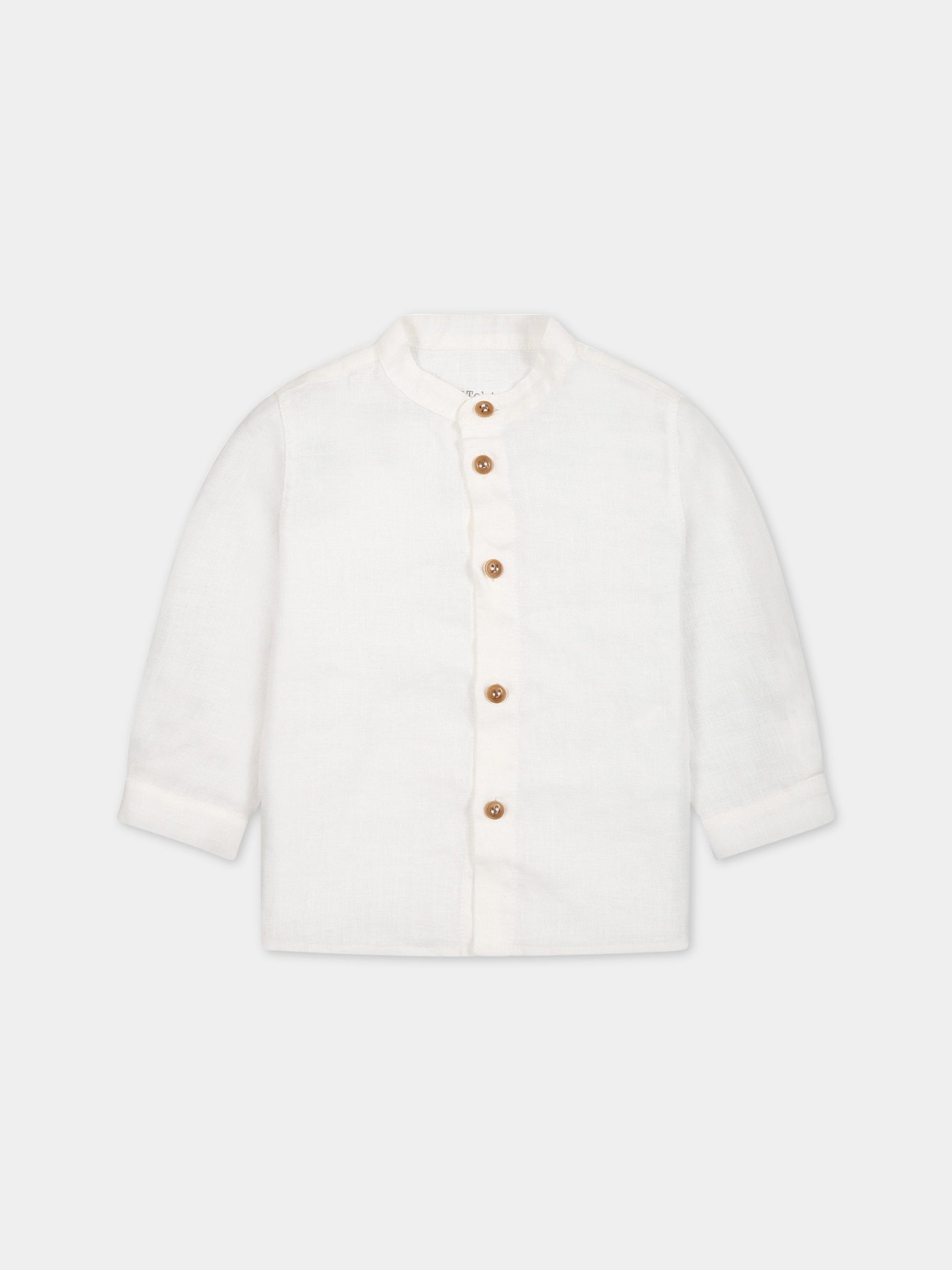 Camicia bianca per neonato,Zhoe & Tobiah,LIN3 1