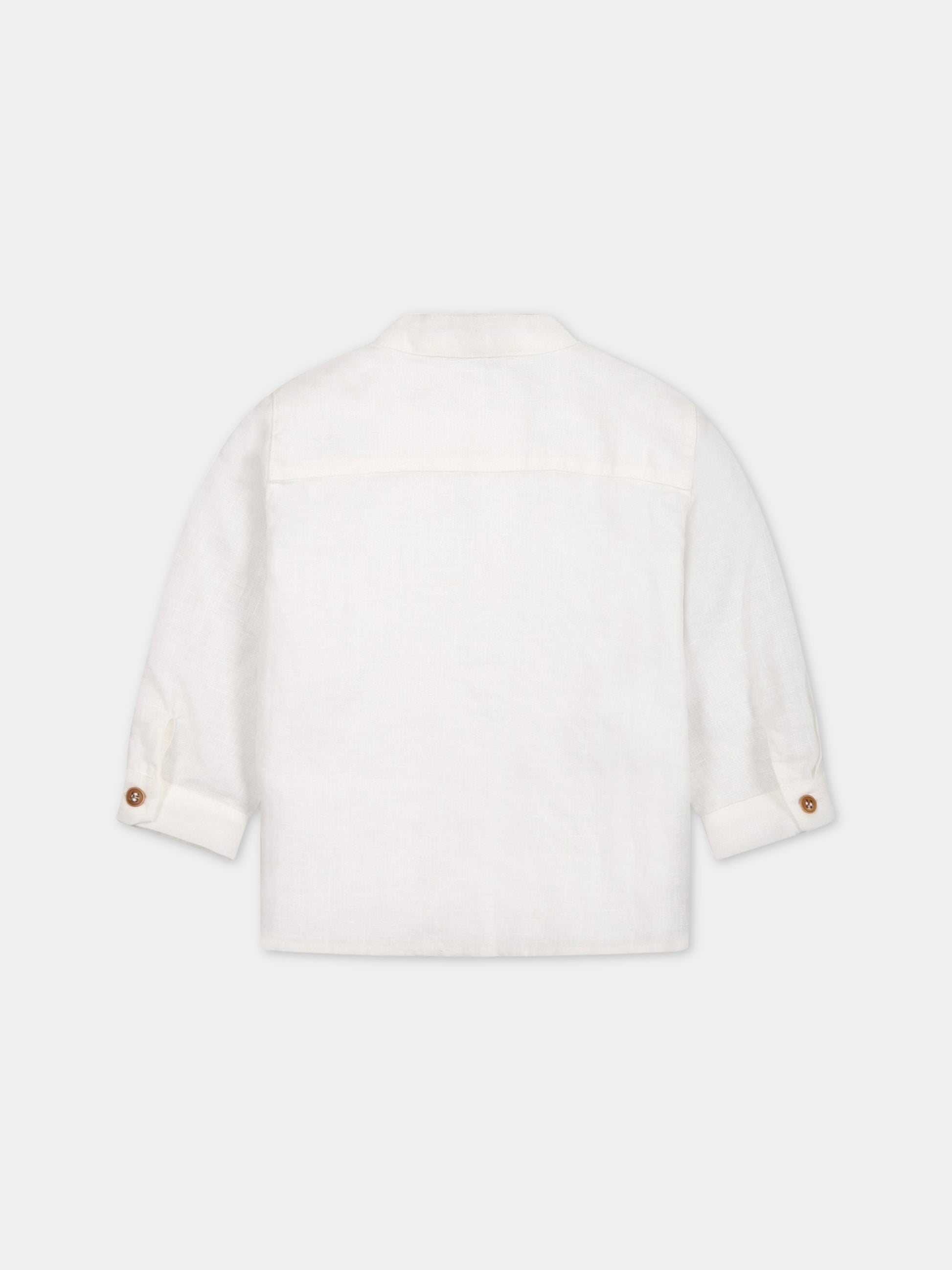 Camicia bianca per neonato,Zhoe & Tobiah,LIN3 1