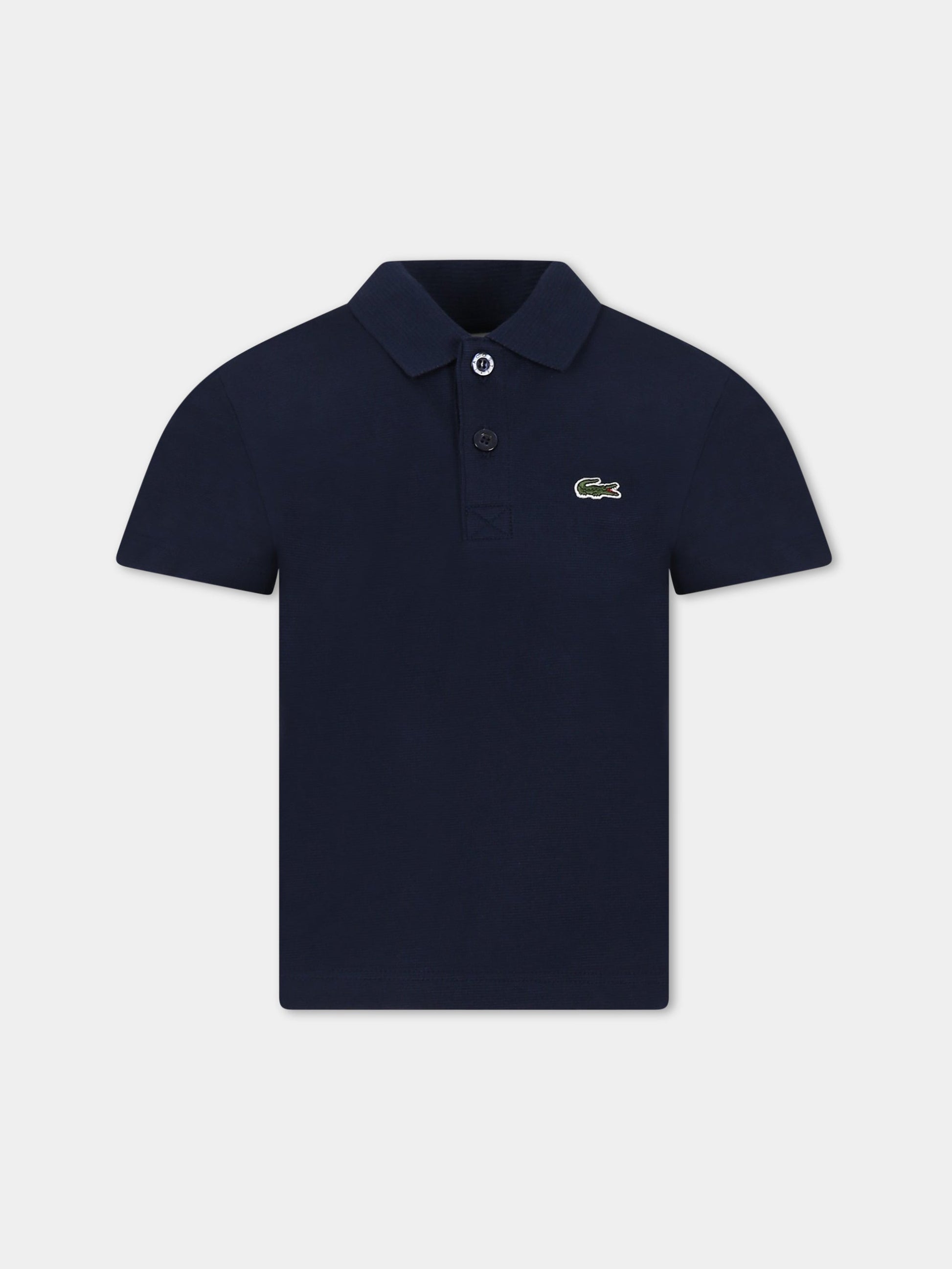 Polo blu per bambino con iconico logo,Lacoste,DJ0642 166
