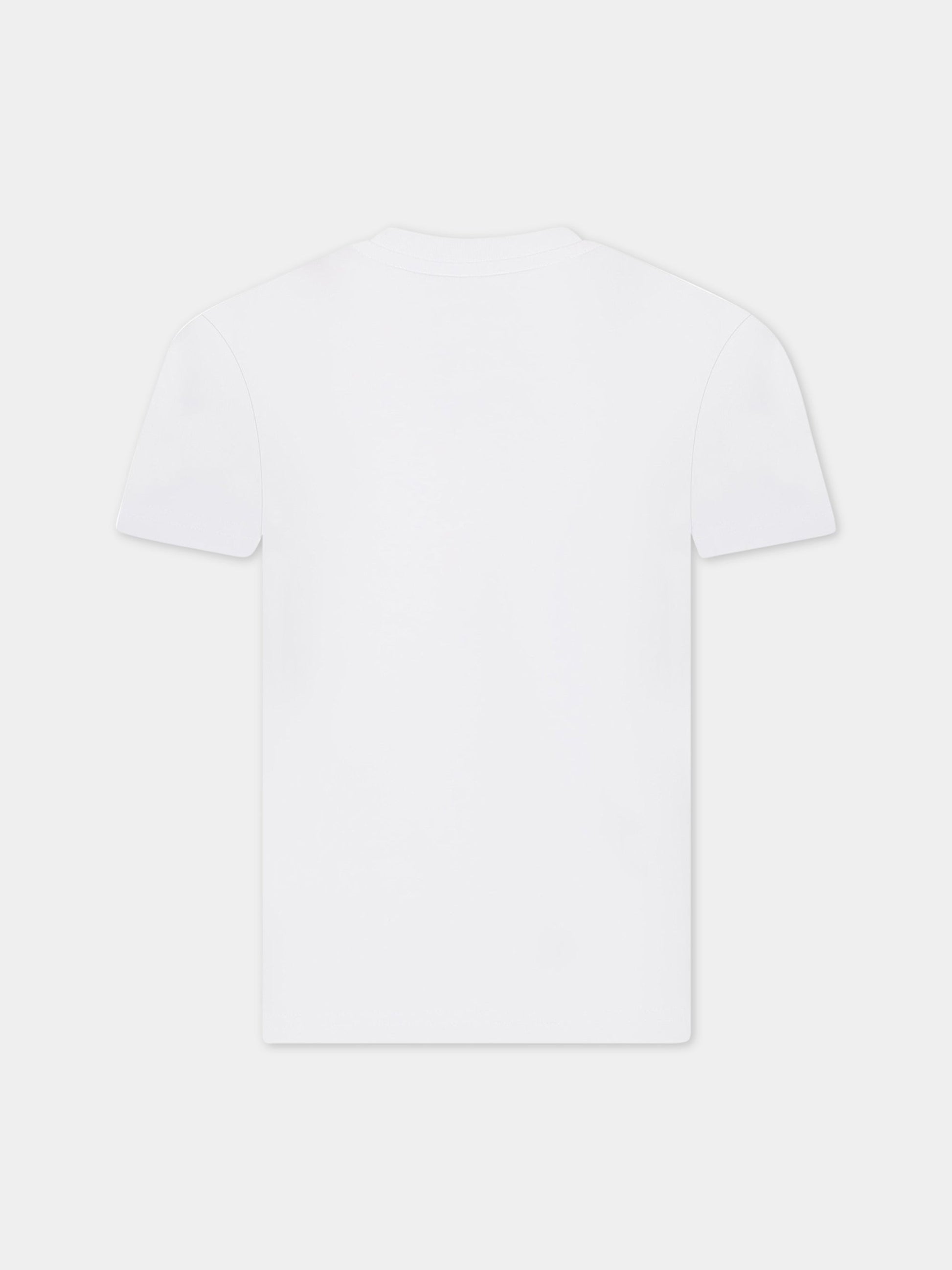 T-shirt bianca per bambino con logo e stampa,Dsquared2,DQ1625 D004G DQ100