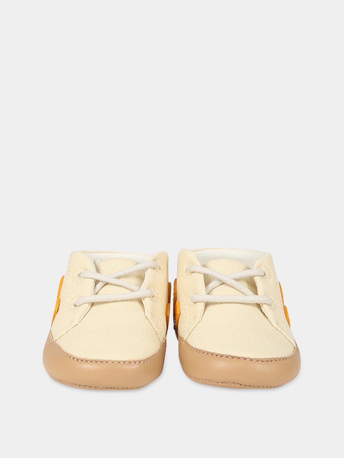 Sneakers avorio per neonati con logo,Veja X Bonpoint,BB0103239C