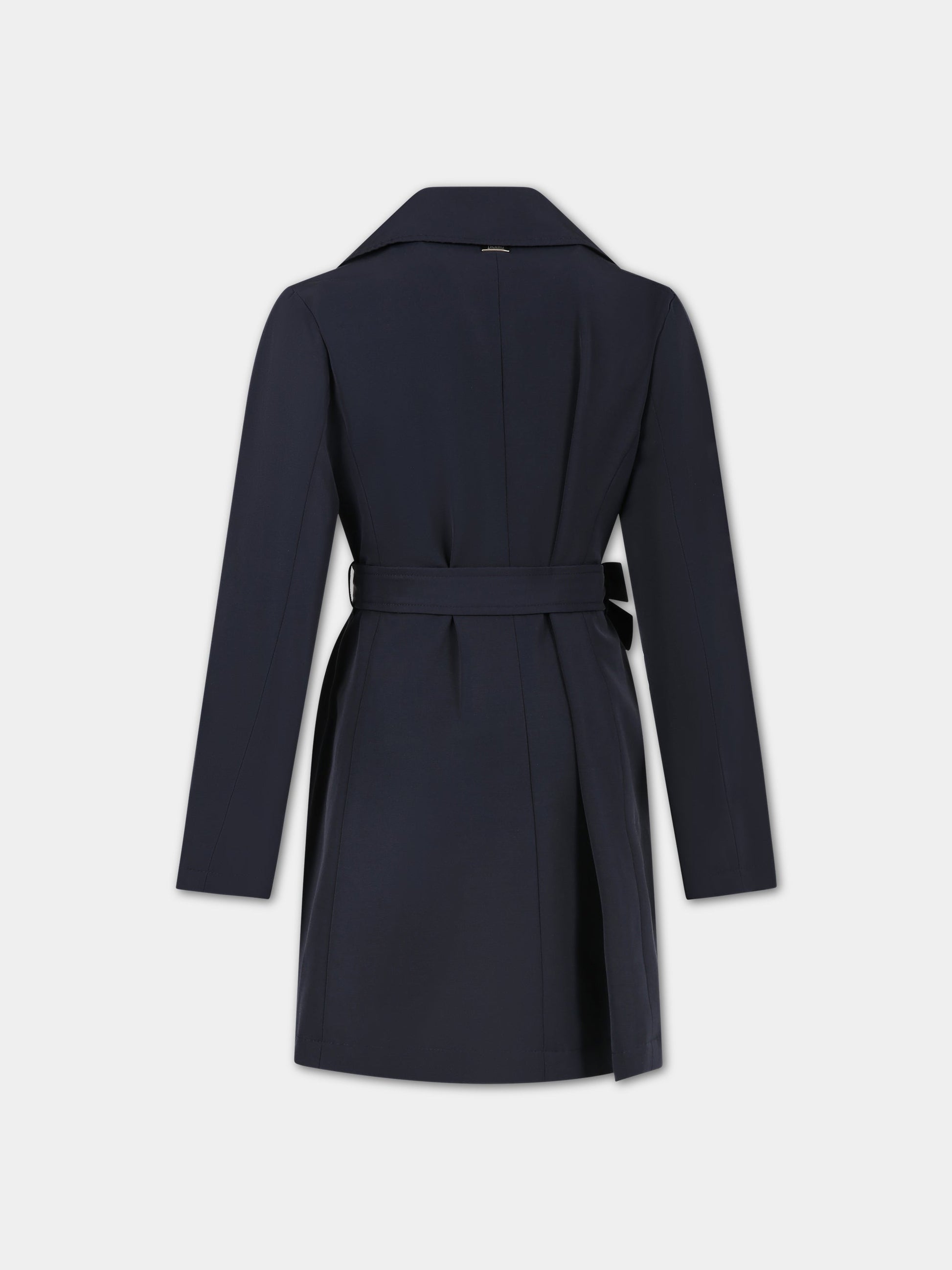 Trench blu per bambina con logo,Herno Kids,GC000048G 12013 9208