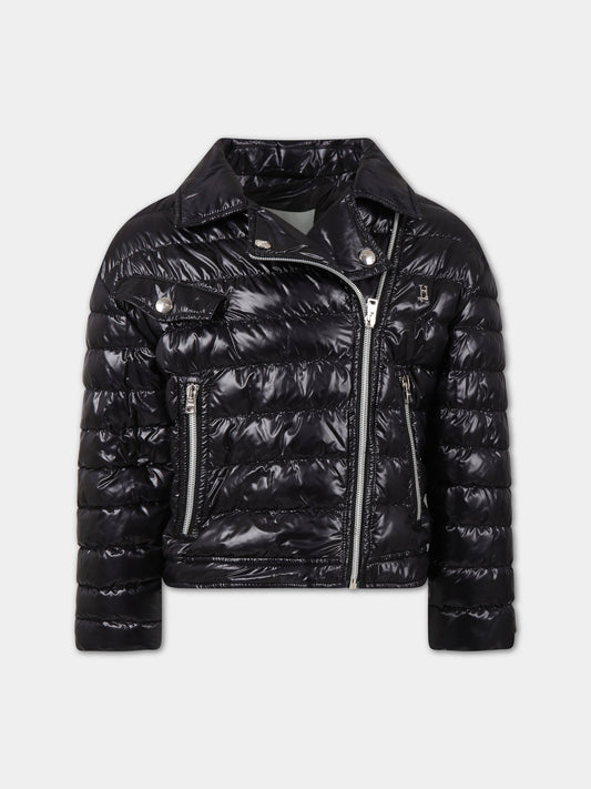 Piumino nero per bambina con logo,Herno Kids,PI000151G 12017 9300