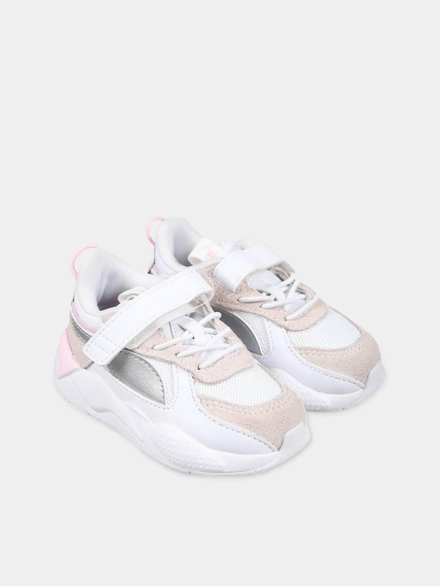 Sneakers bianche per bambina con logo,Puma,PU391986 391986 01