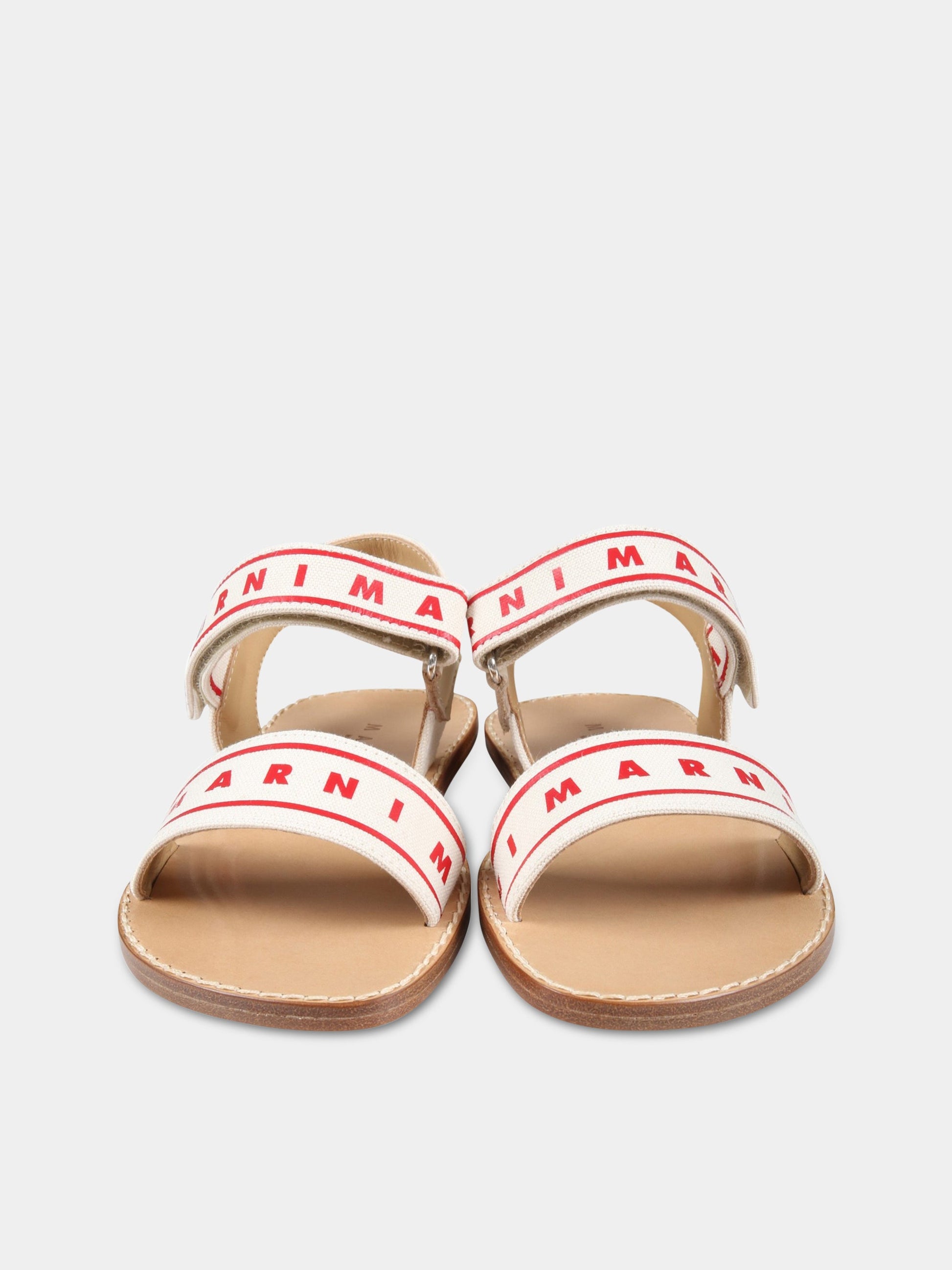 Sandali multicolor per bambina con logo rosso,Marni Kids,73474 2