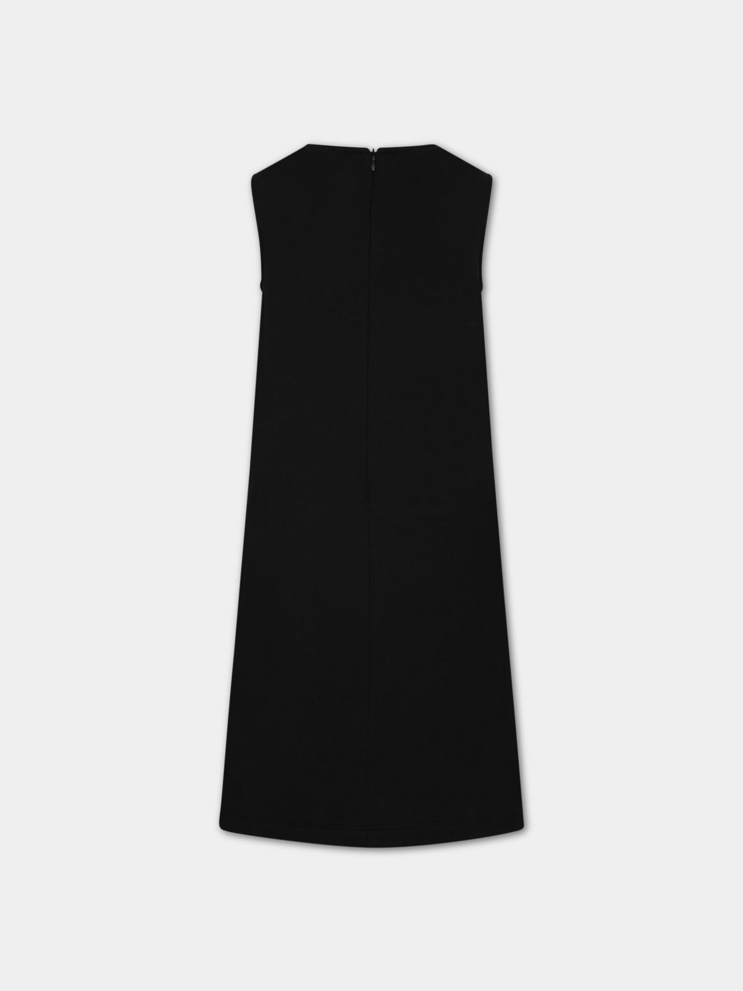 Vestito nero per bambina con logo,Dolce & Gabbana Kids,L53DJ7 G7H8D S9000