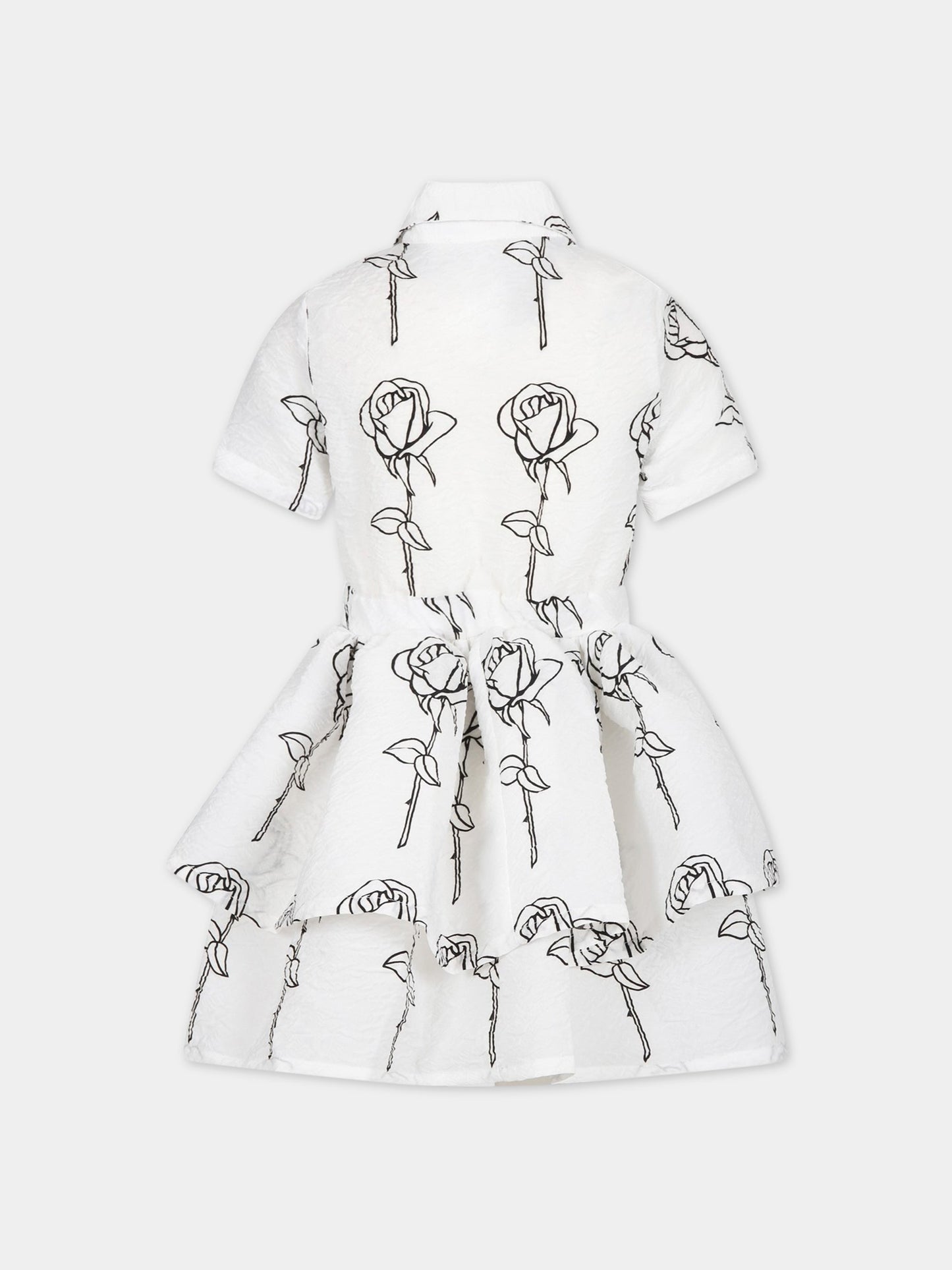 Vestito bianco per bambina con stampa,Caroline Bosmans,SS23 4000 36B 0010A