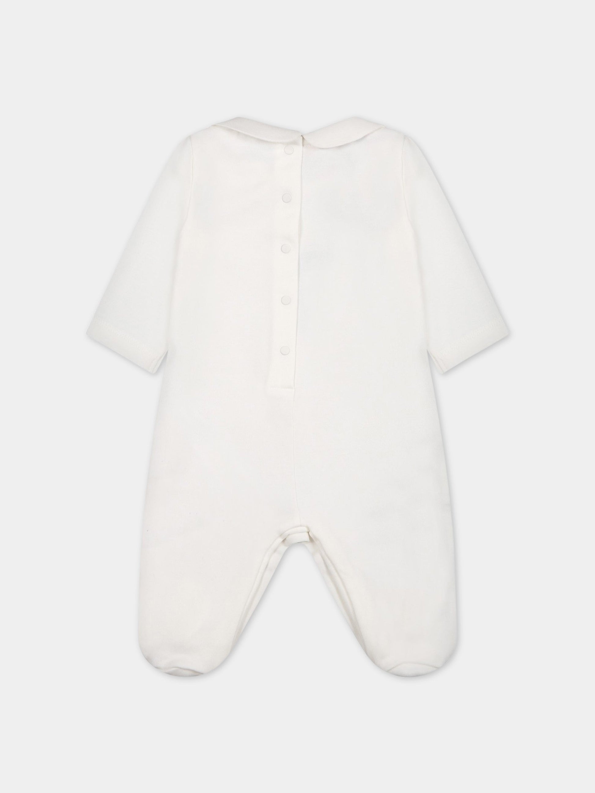 Set bianco per neonata con logo,Blumarine Baby,IA3126J6050 10602