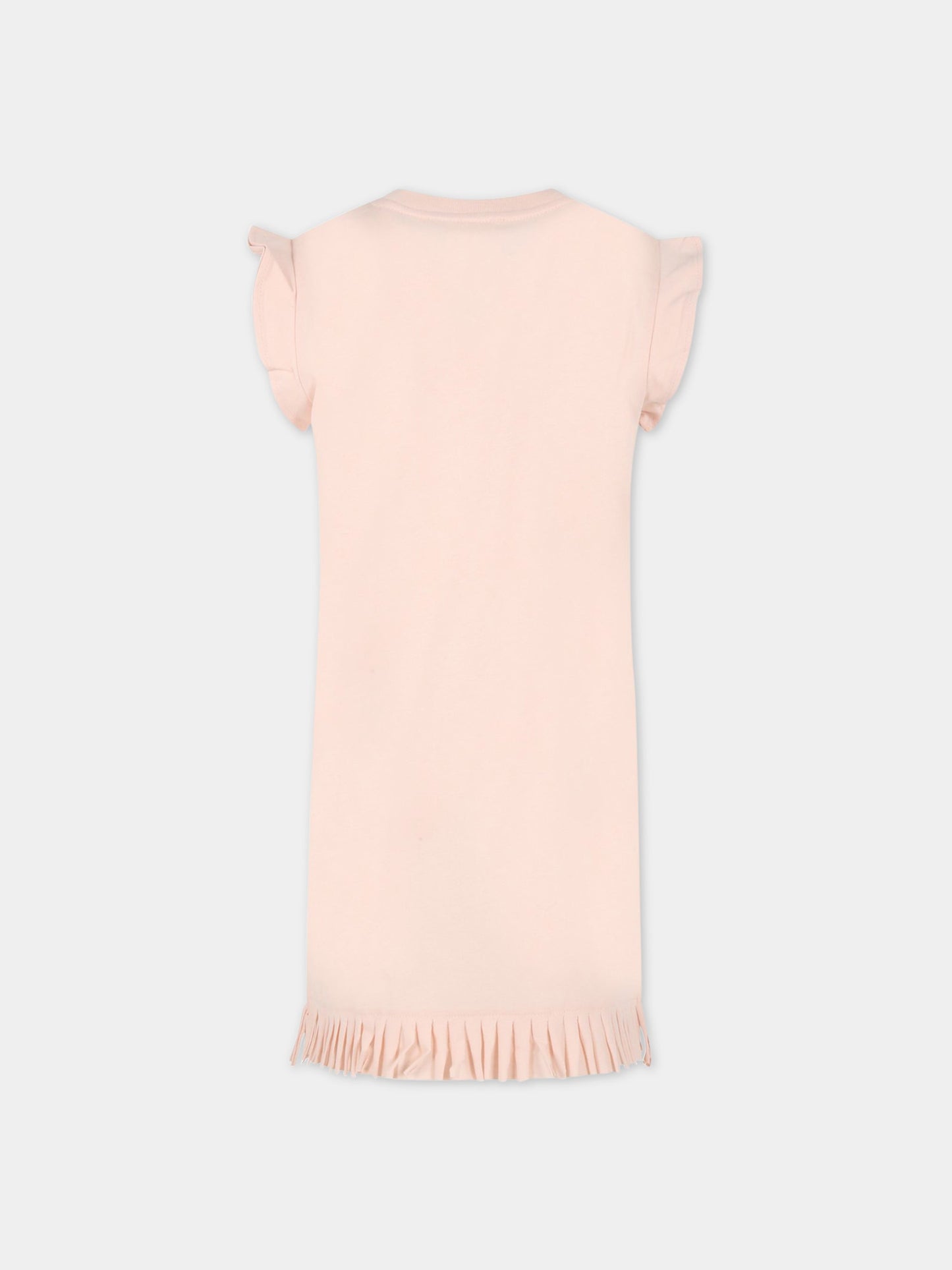 Vestito rosa per bambina con logo,Chloé Kids,C12907 45K