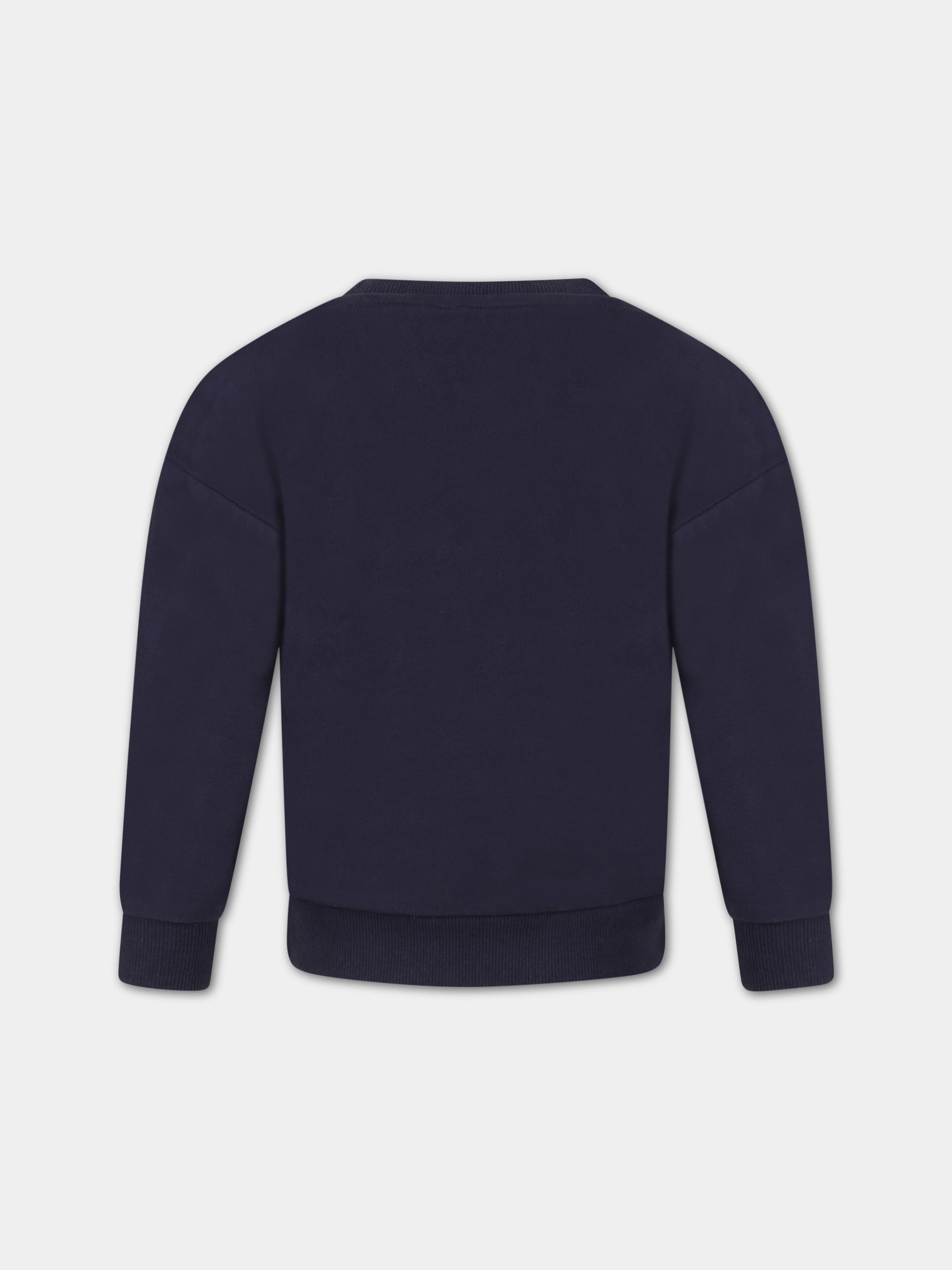 Felpa blu per bambina con logo,Little Marc Jacobs,W15573 84E