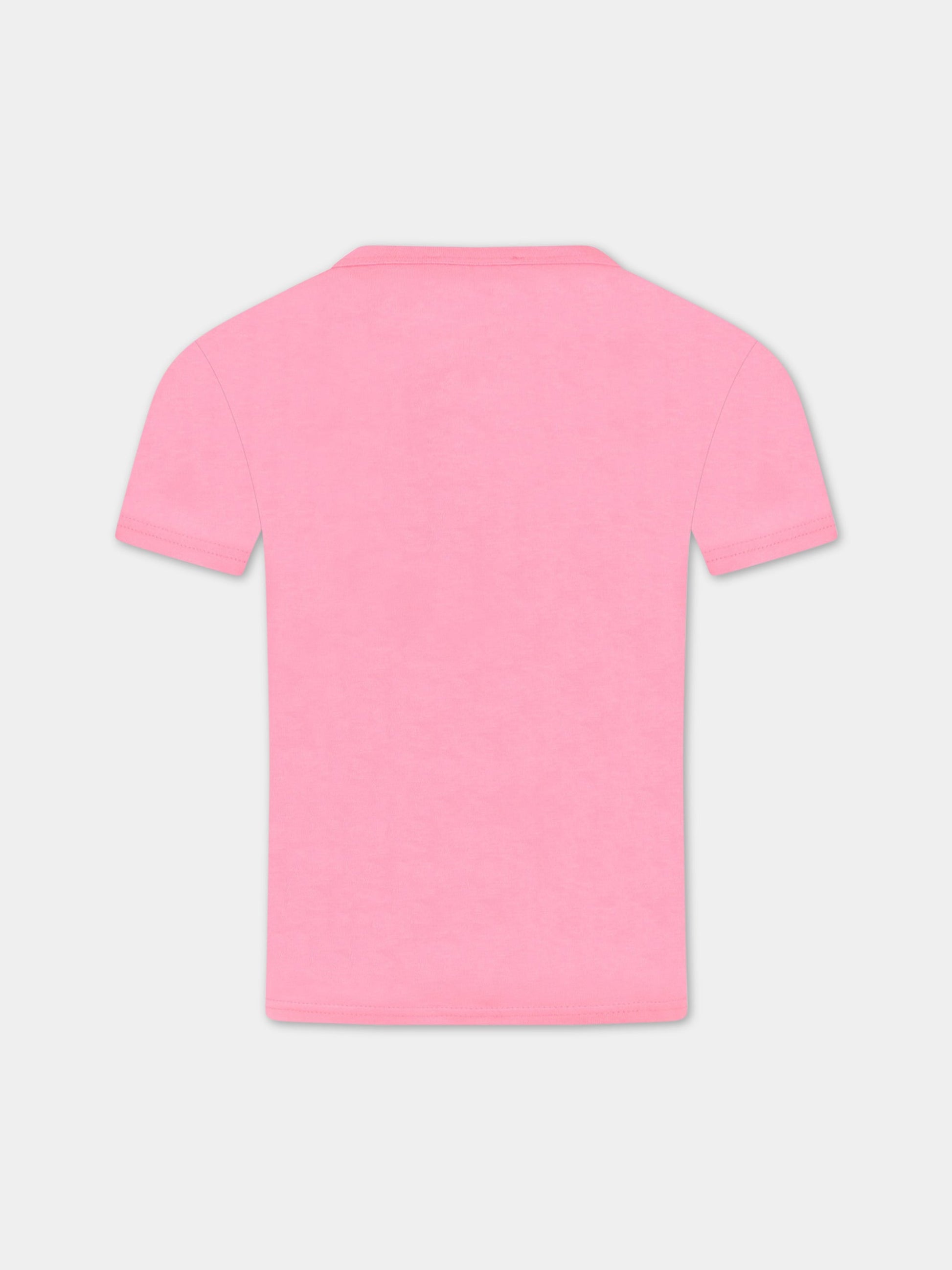 T-shirt rosa per bambina con pacco regalo,Little Marc Jacobs,W15590 49H