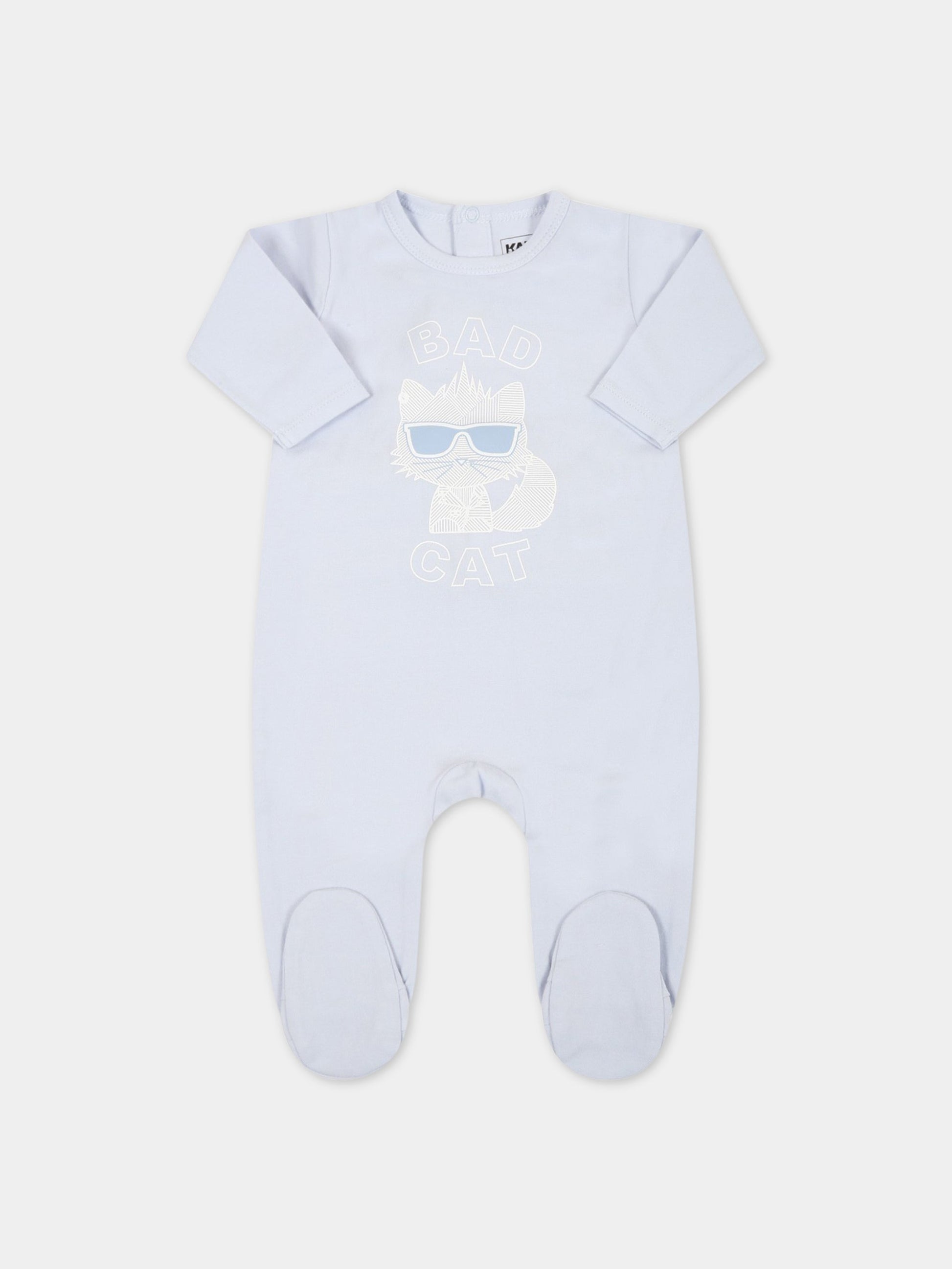 Tutina celeste per neonato con Choupette,Karl Lagerfeld Kids,Z97044 771