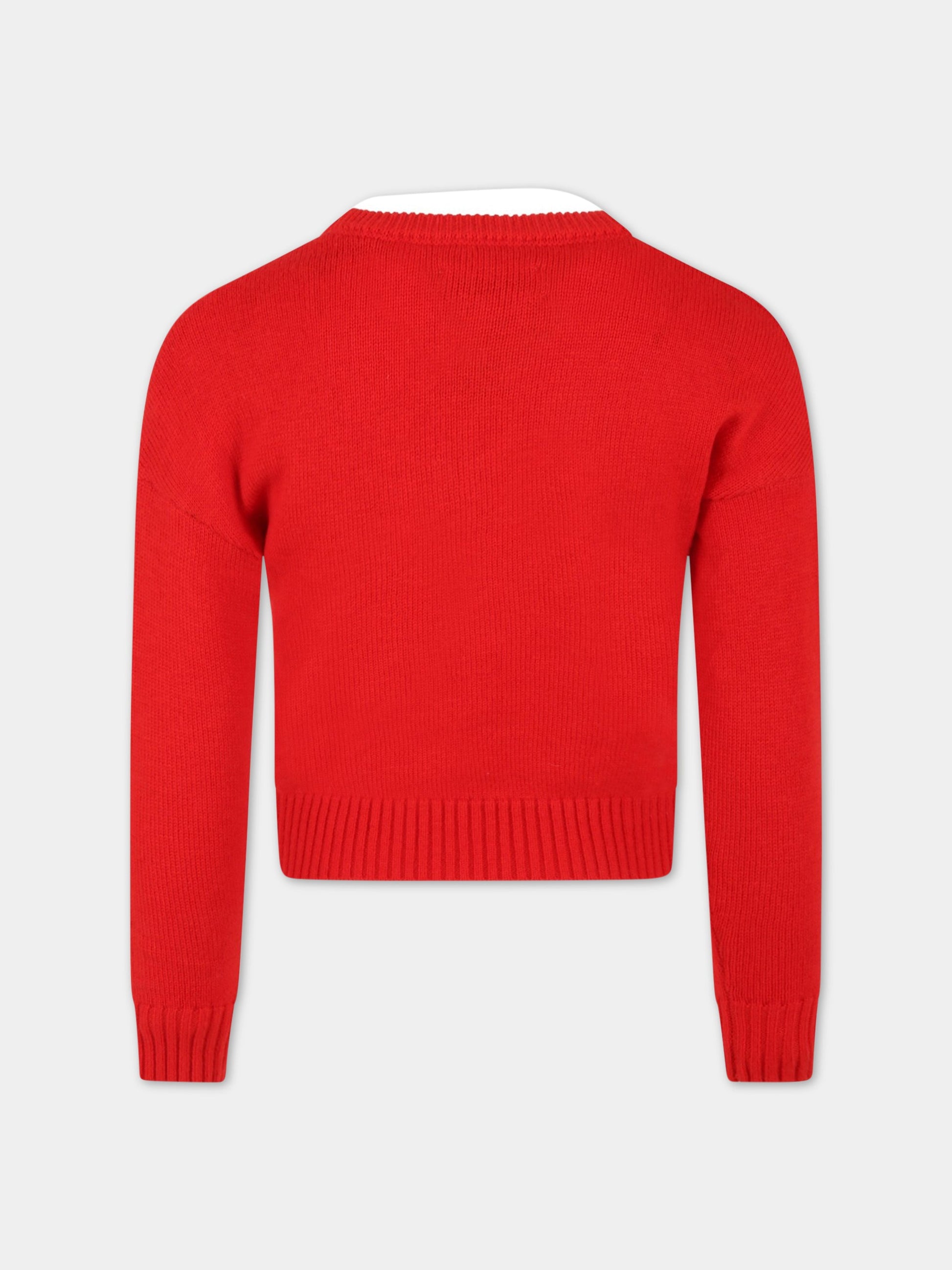 Maglione rosso per bambino con scritta,Zadig & Voltaire Kids,X15290 991