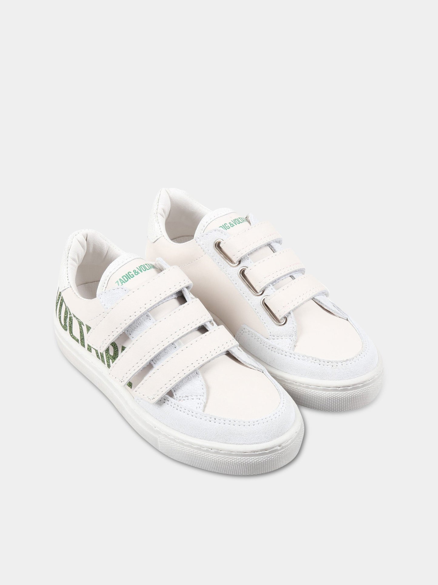 Sneakers bianche per bambina con logo,Zadig & Voltaire Kids,X19T25 117