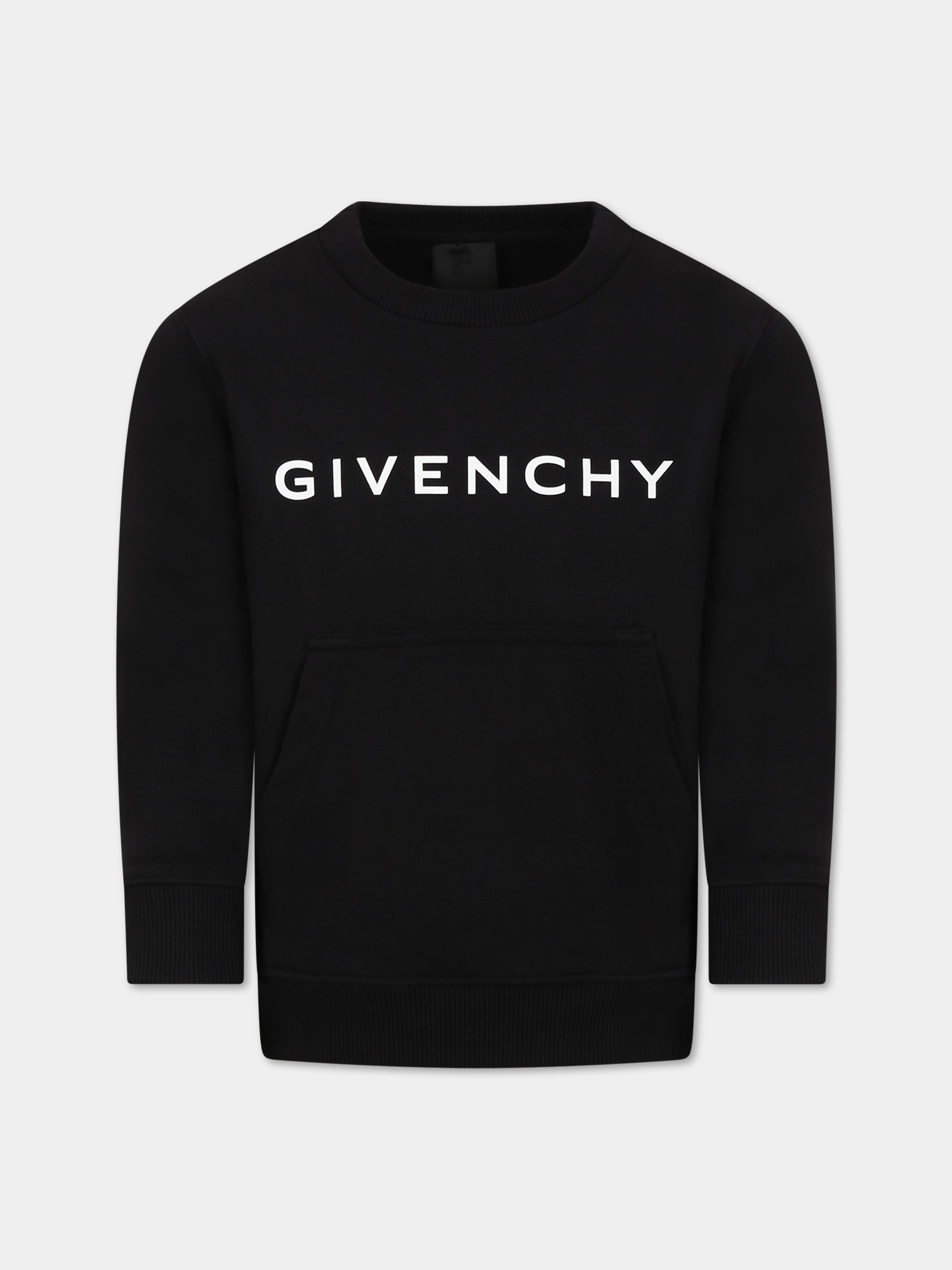 Felpa nera per bambini con stampa la carica dei 101 e logo,Givenchy Kids,H25444 09B