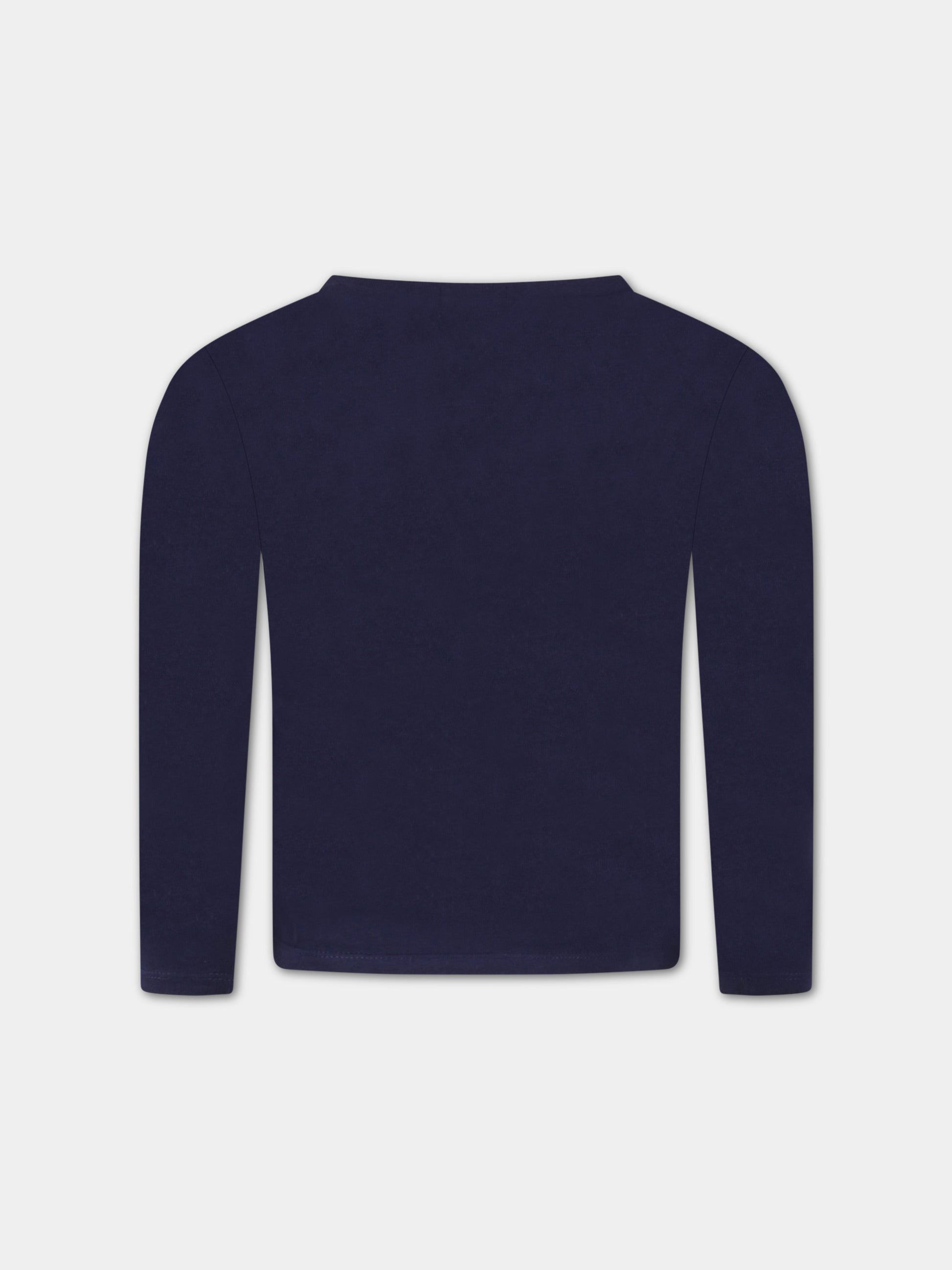 T-shirt blu per bambina con libellula,Billieblush,U15927 85T