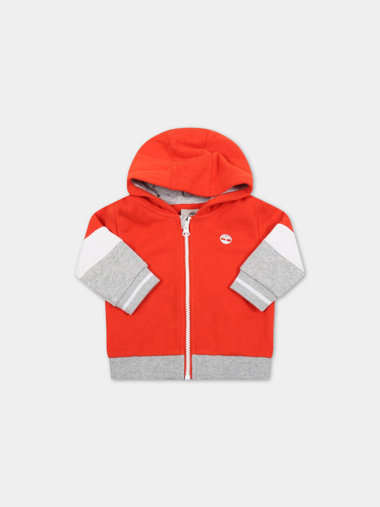 Felpa arancione per neonato,Timberland,T05K35 40A