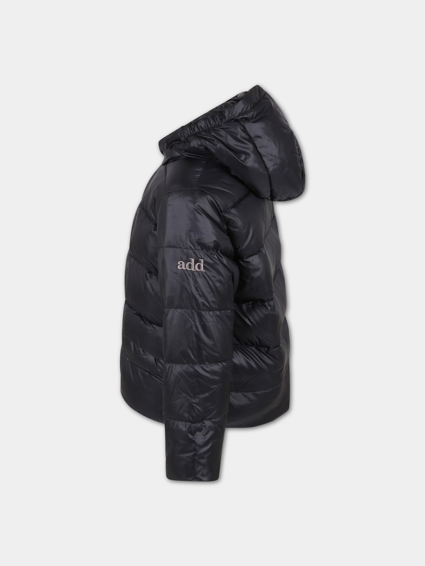 Piumino blu per bambino con logo,Add,ADMGB002 YA278 N010