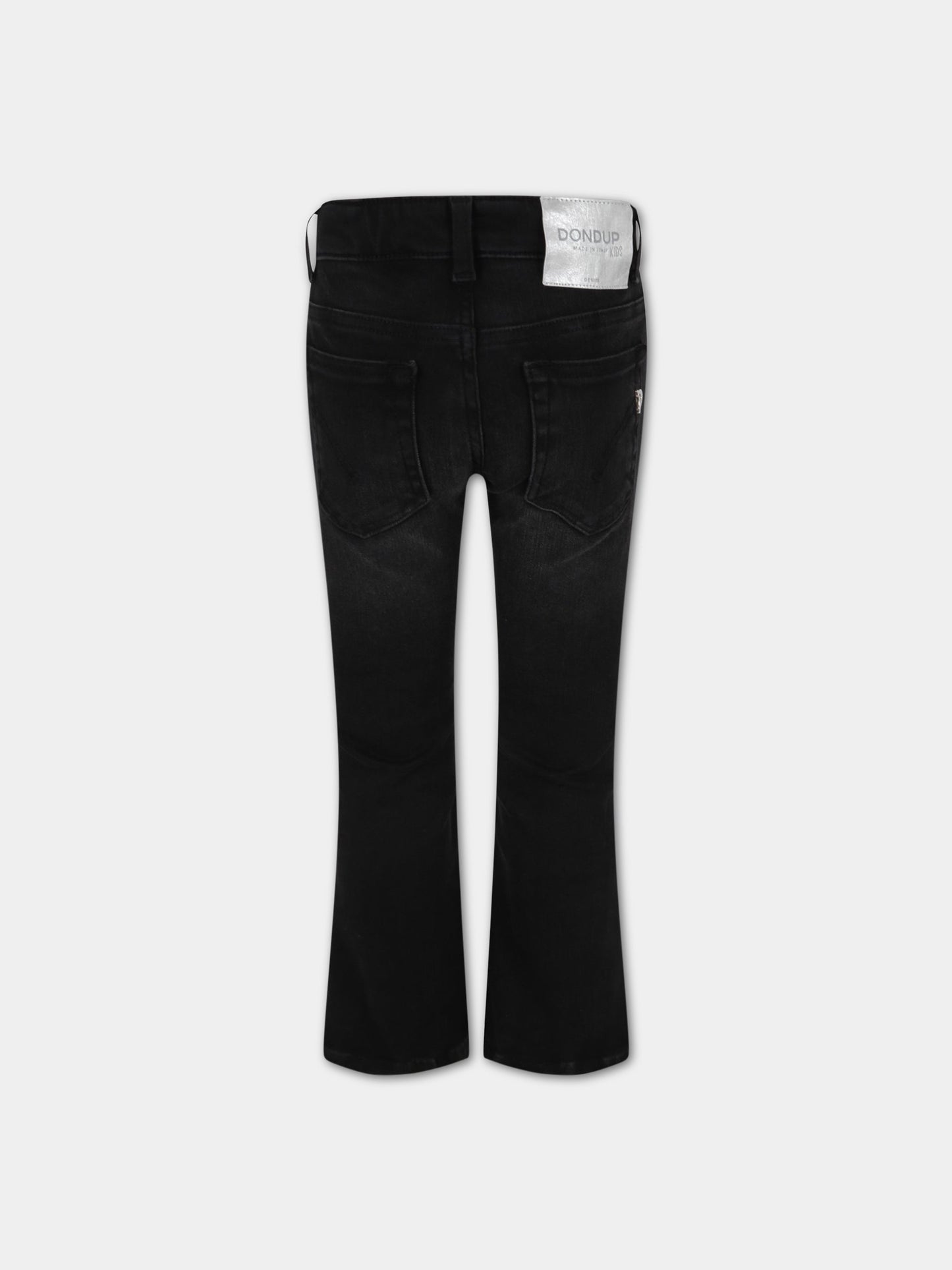 Jeans  Janie  neri per bambina con bottoni in strass,Dondup Kids,DFPA92 YD027 N020