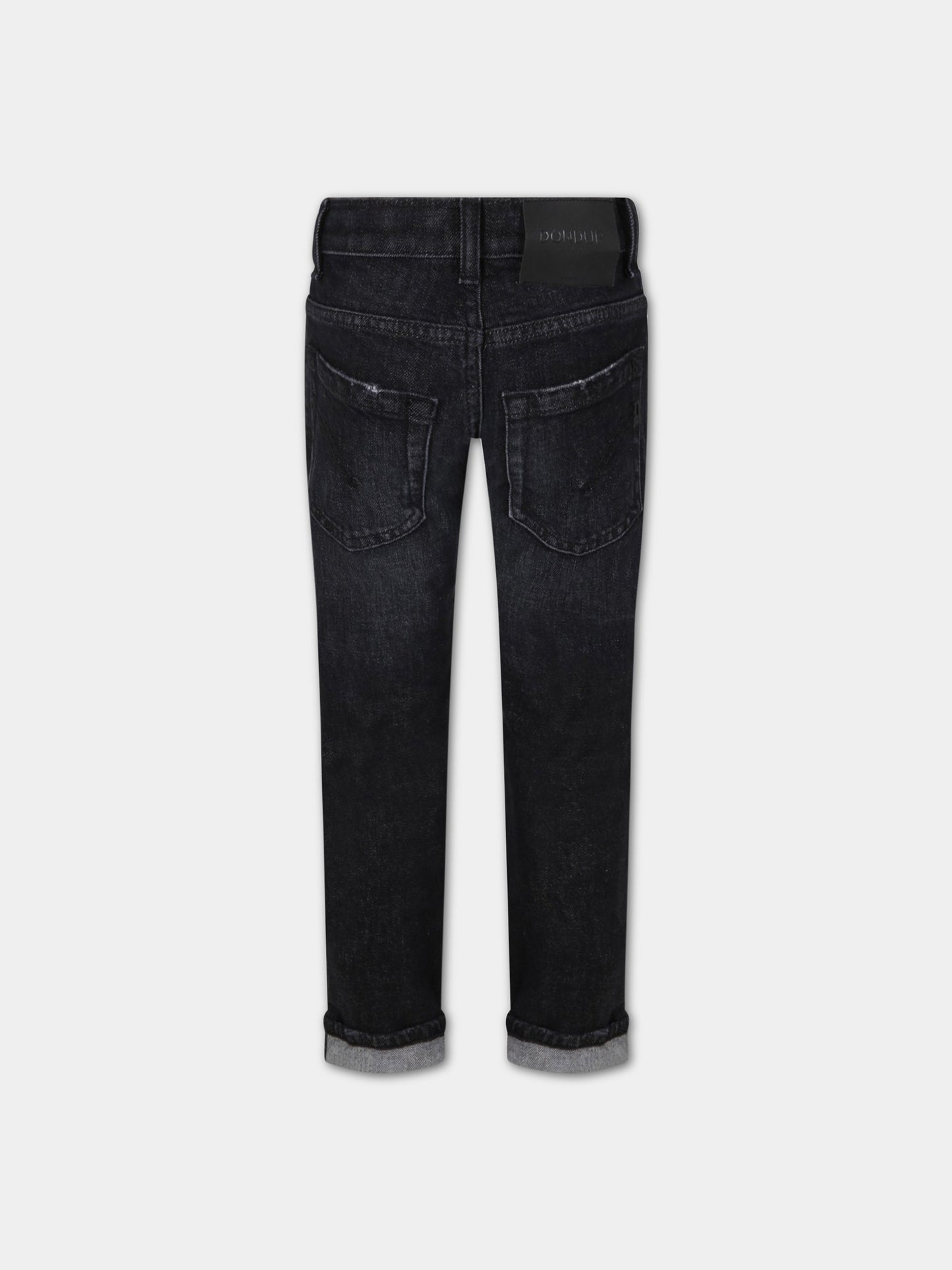 Jeans  Brady  grigi per bambino con patch logato,Dondup Kids,DMPA165 YD027 N020