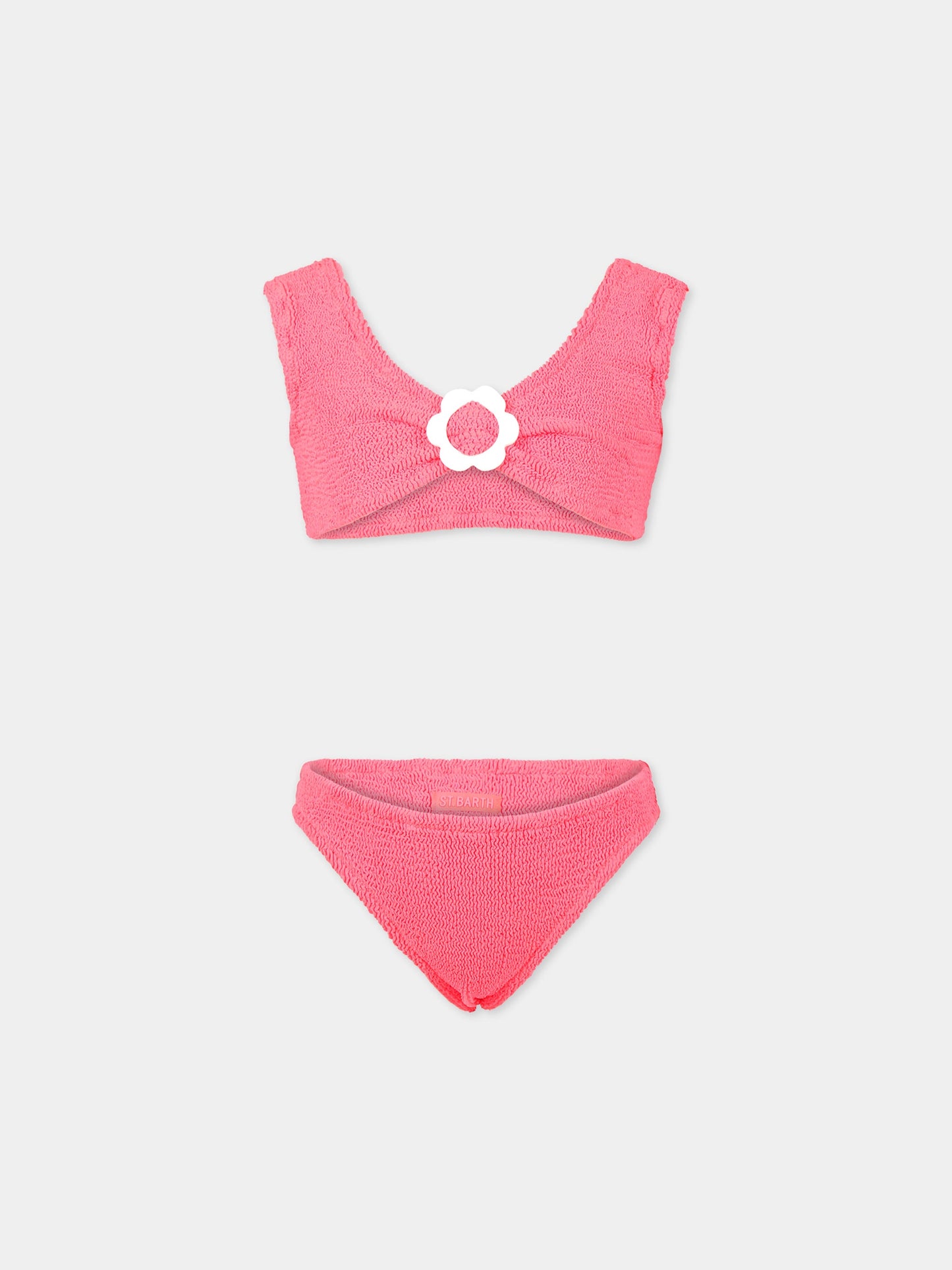 Bikini rosso per bambina con logo,Mc2 Saint Barth,KOURTNEY W JR CRINKLE 42 RING