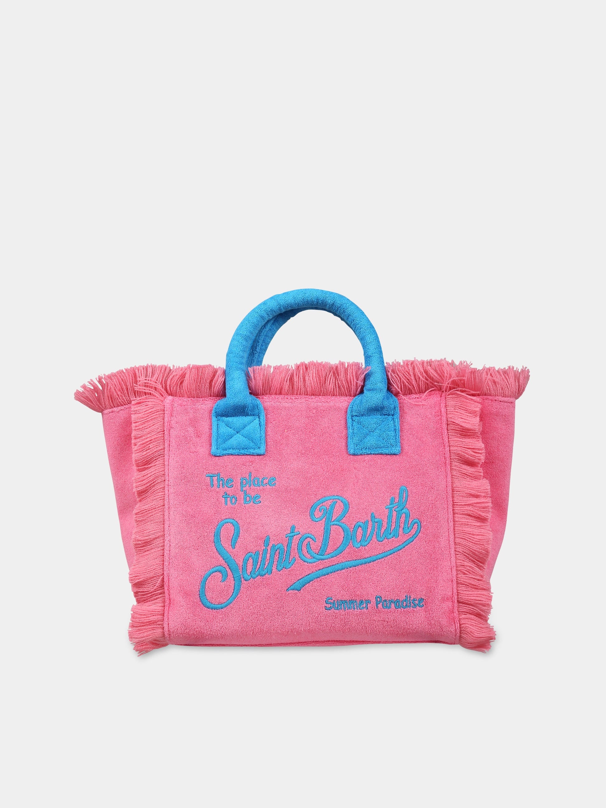 Borsa rosa per bambina con logo,Mc2 Saint Barth,COLETTE SPONGE 7732 EMB