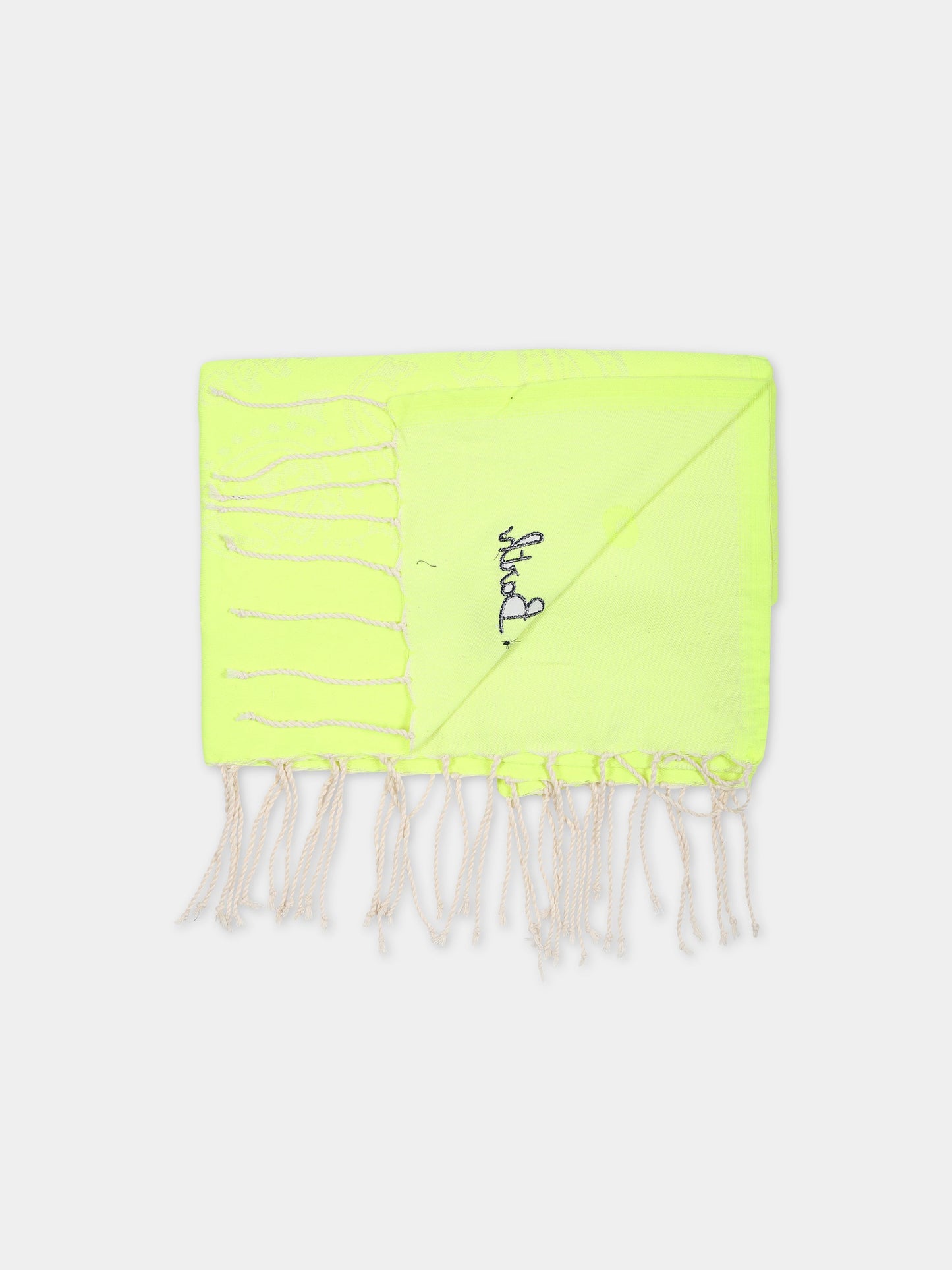 Telo mare giallo per bambini con logo,Mc2 Saint Barth,FOUTAS J N BANDANNA 94