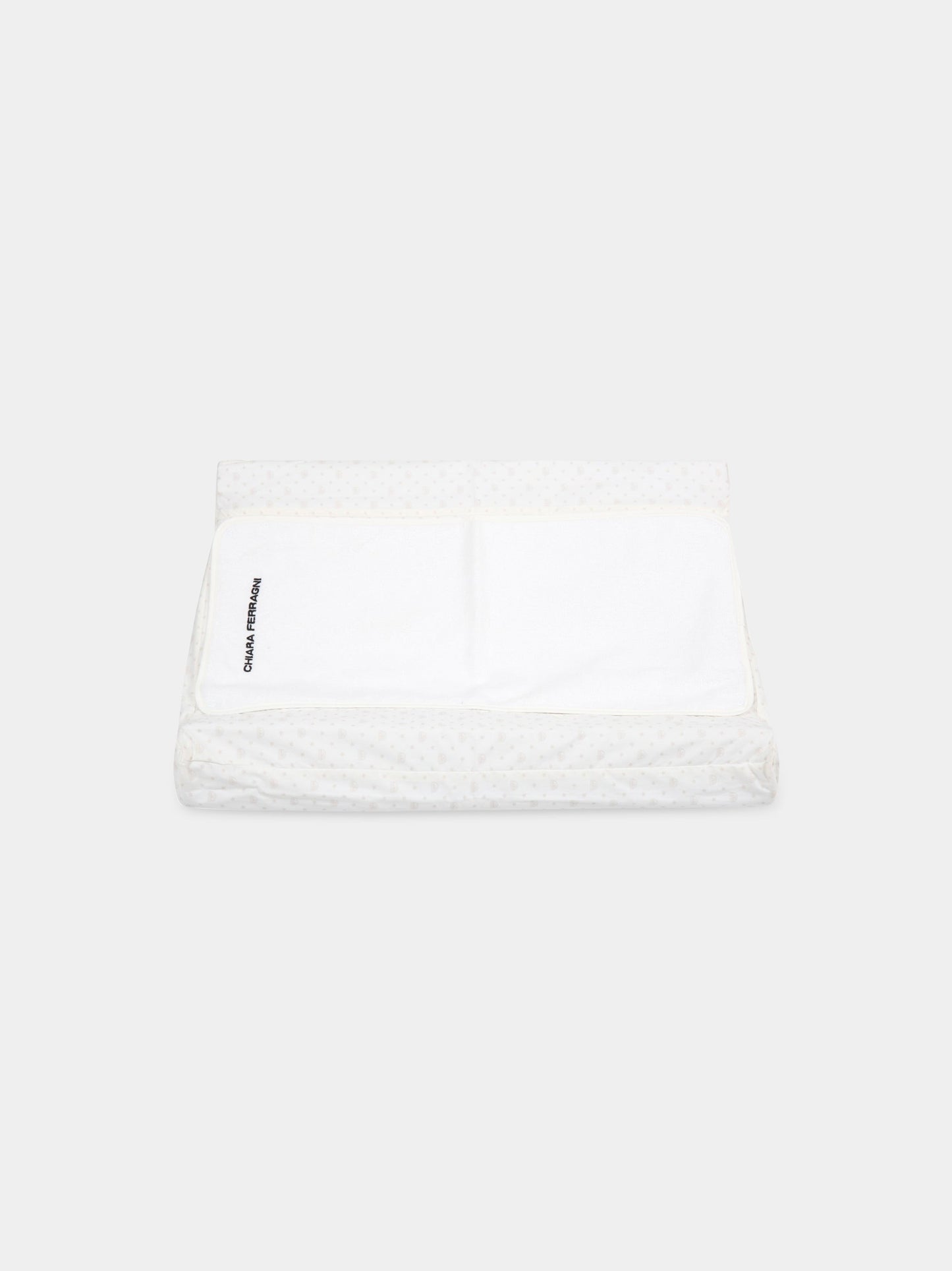 Fasciatoio avorio per neonati con occhiolino,Chiara Ferragni Homewear,CF050B