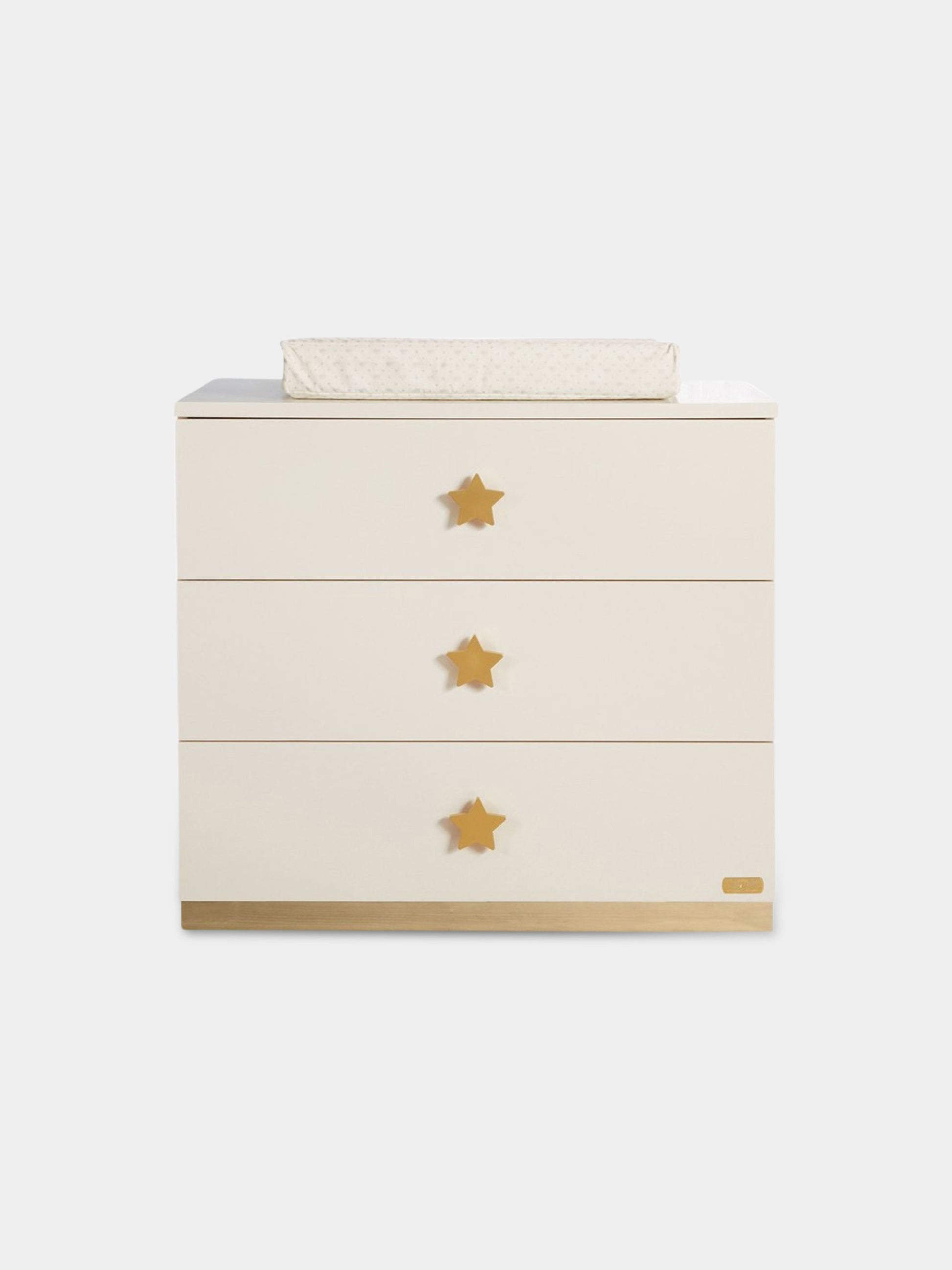 Comò avorio per neonati con stelle dorate,Chiara Ferragni Homewear,CF009B