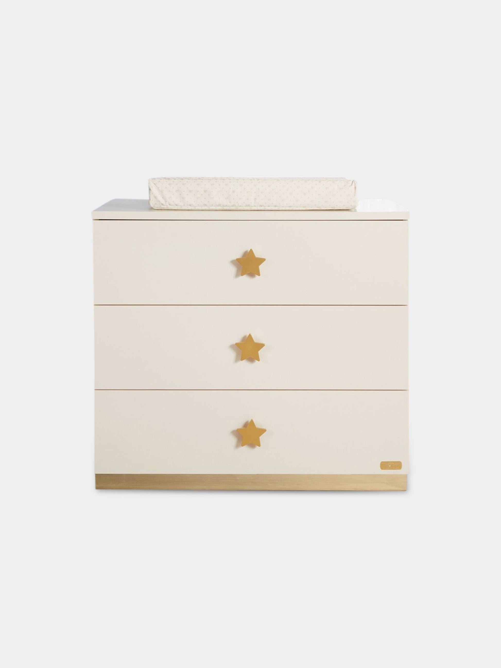 Comò avorio per neonati con stelle dorate,Chiara Ferragni Homewear,CF009B