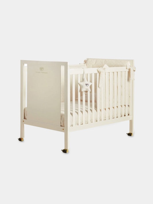 Lettino avorio per neonati con logo,Chiara Ferragni Homewear,CF101B