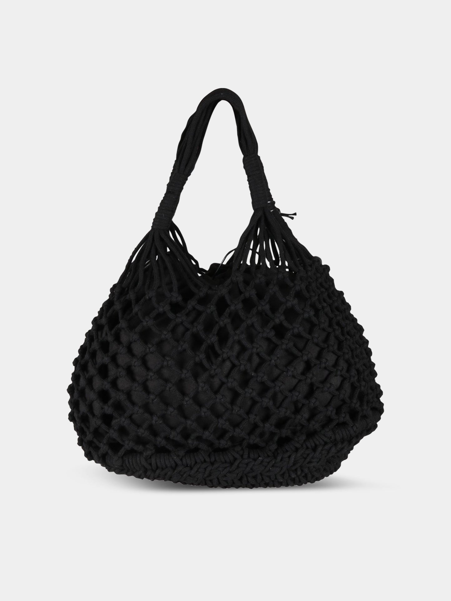 Borsa nera da spiaggia da donna con patch logato,Matineè,MOD. BAG MEDIUM SAC DE PLAGE NERO